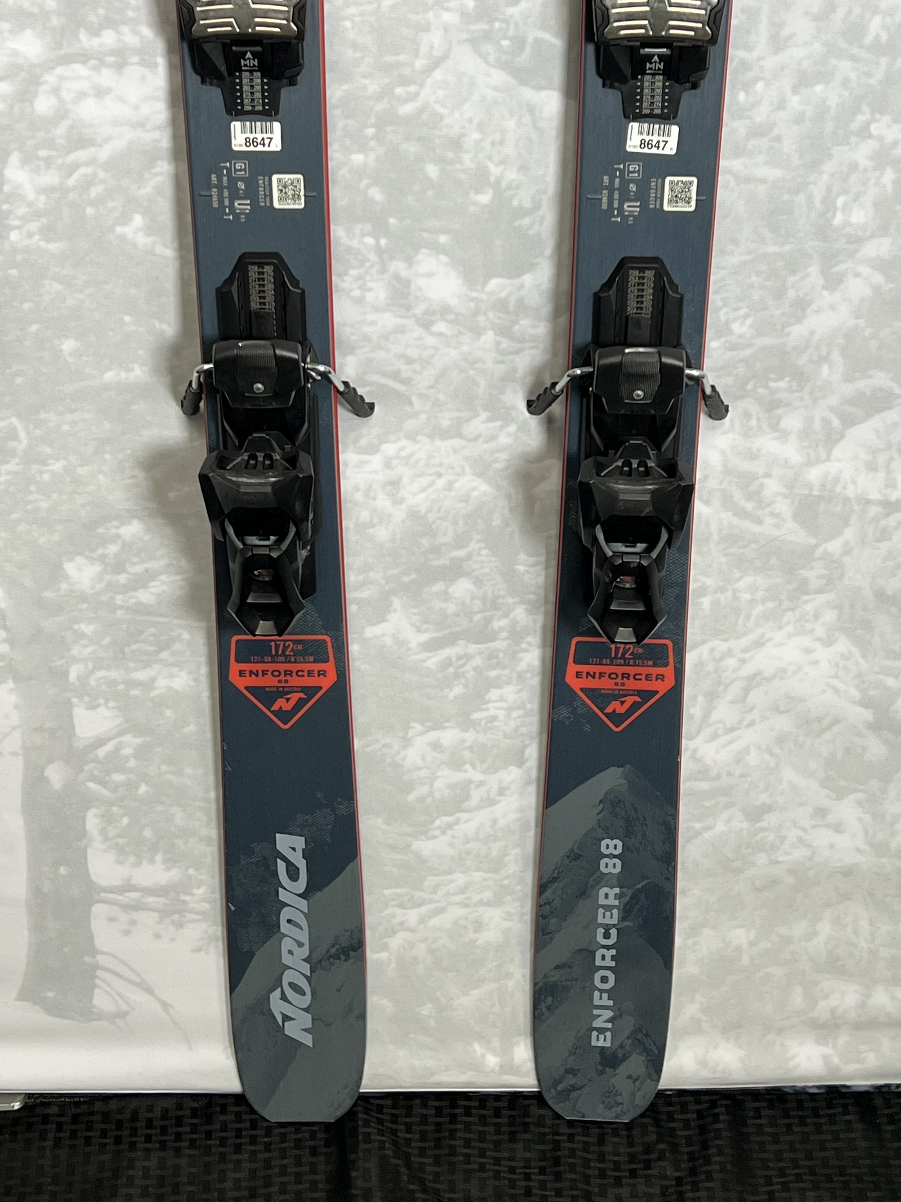 Used Nordica Enforcer 88 172cm Skis 2024 w/Ellan Attack 13 Demo Bindings