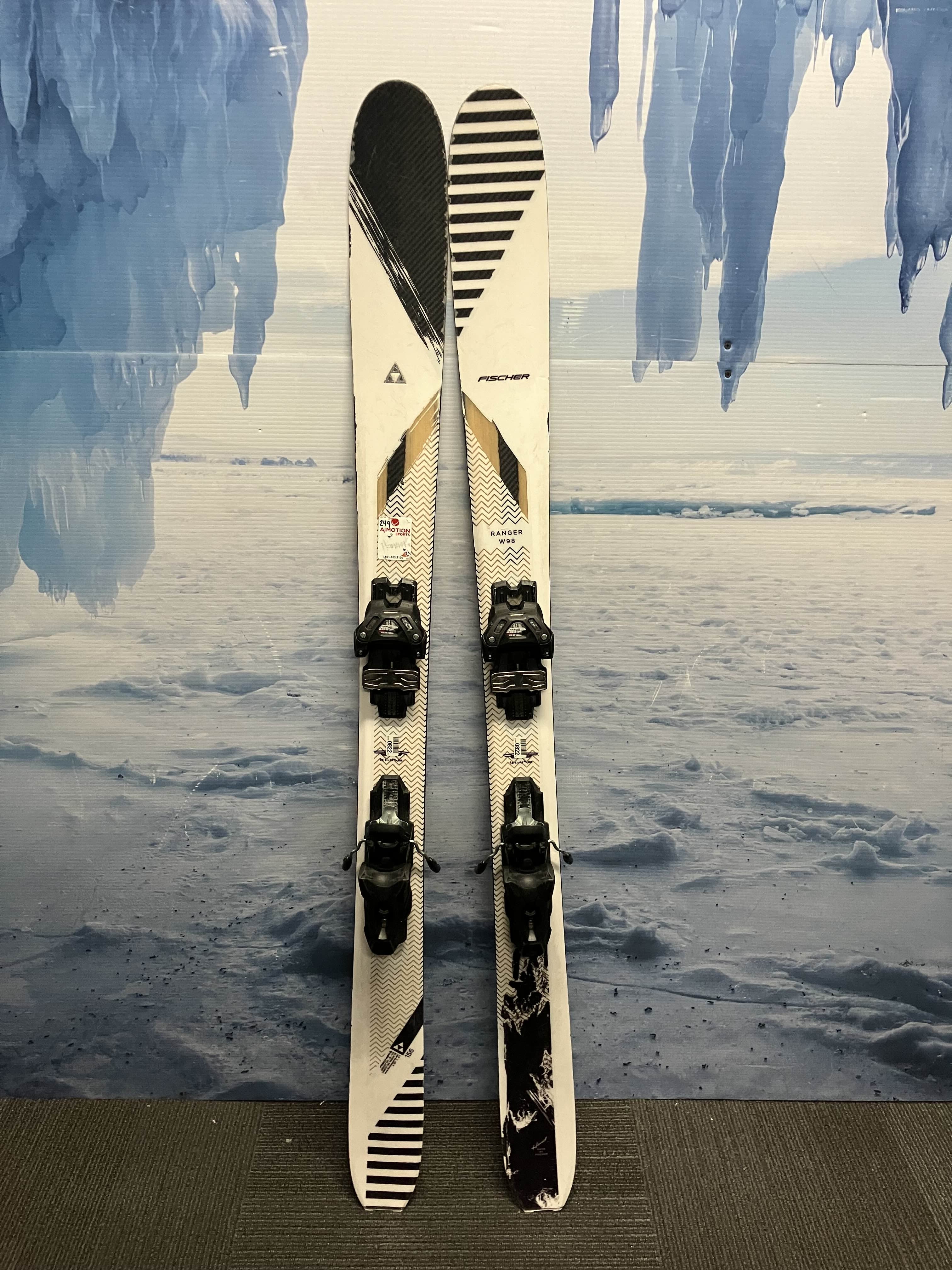 Used Fischer Ranger W98 156cm Skis w/ A1A 11 Bindings