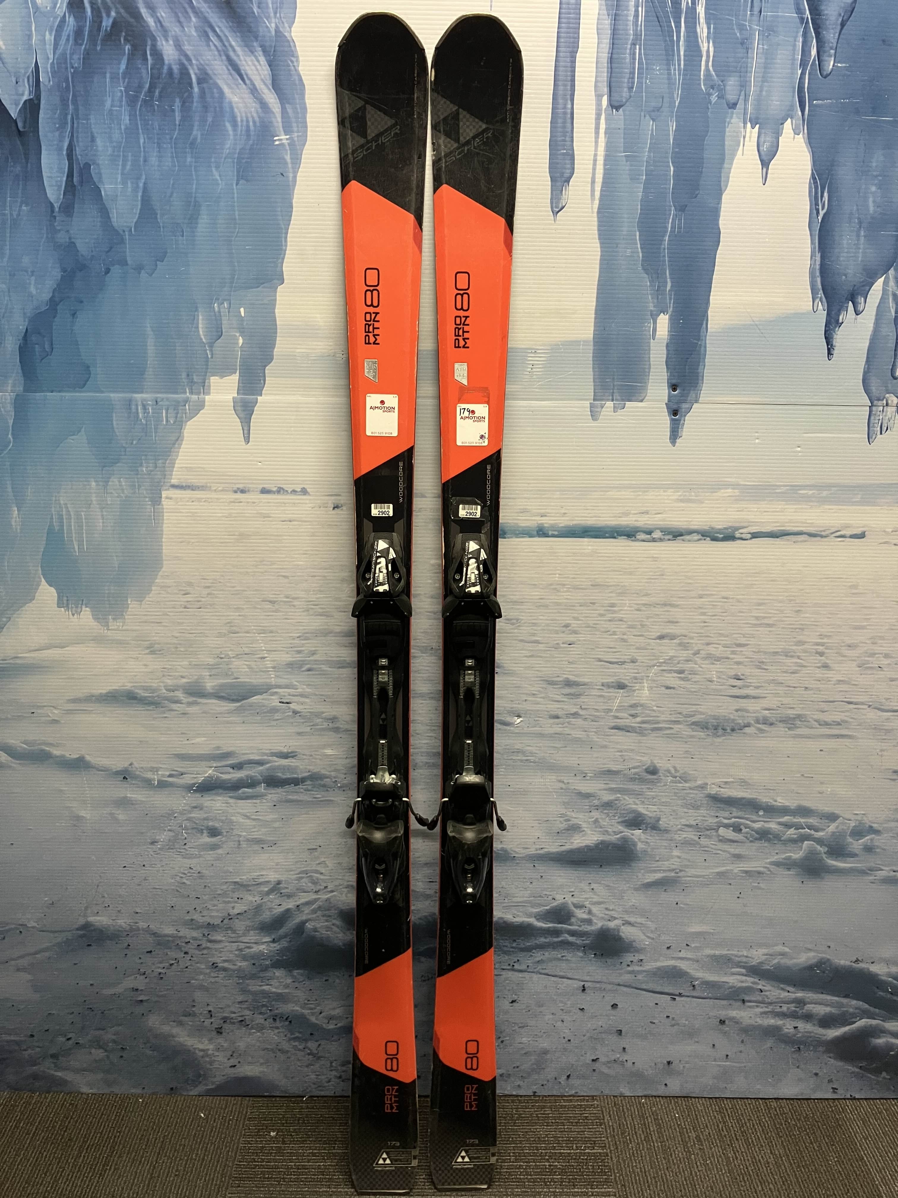 Used Fischer Pro Mtn 80 173cm Skis w/ Fischer RS 11 Bindings