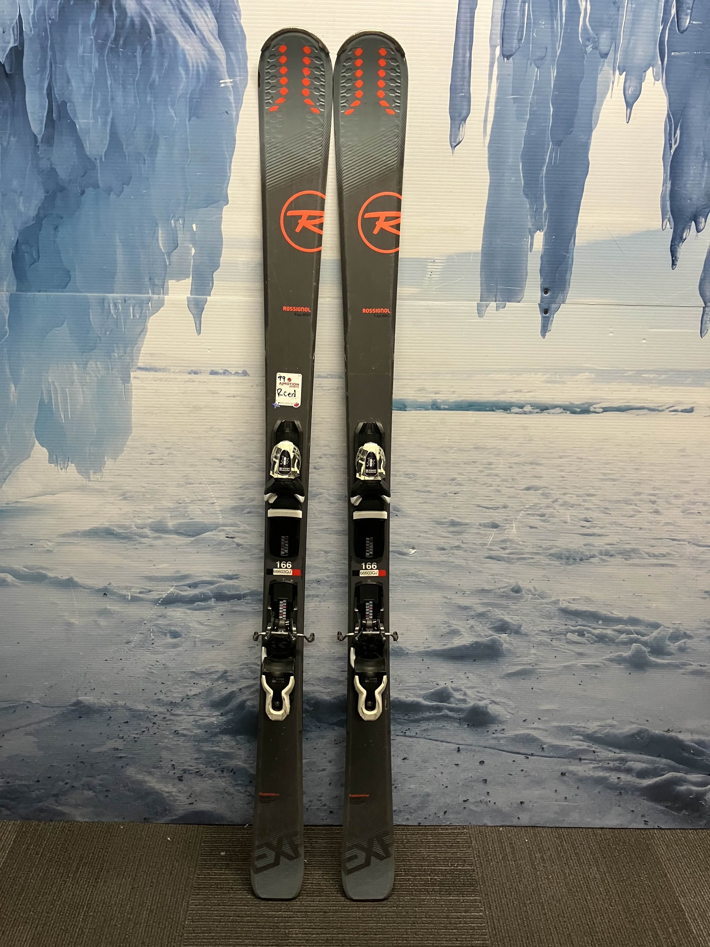 Used Rossignol Experience 80 166cm Skis w/ Look Xpress 10 Bindings