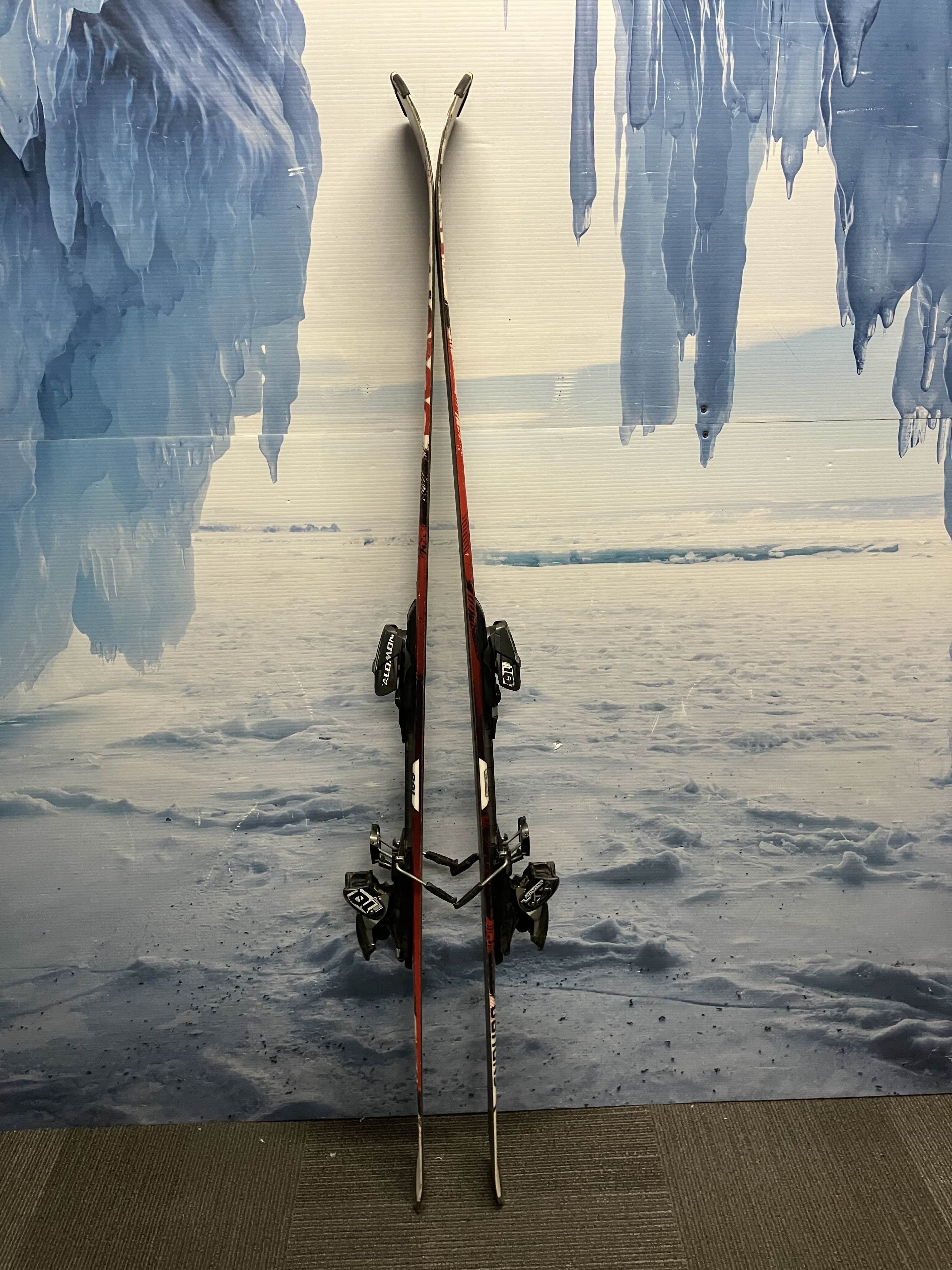 Used Salomon Powerline Enduro LXR 750 168cm Skis w/ Salomon L10 Bindings