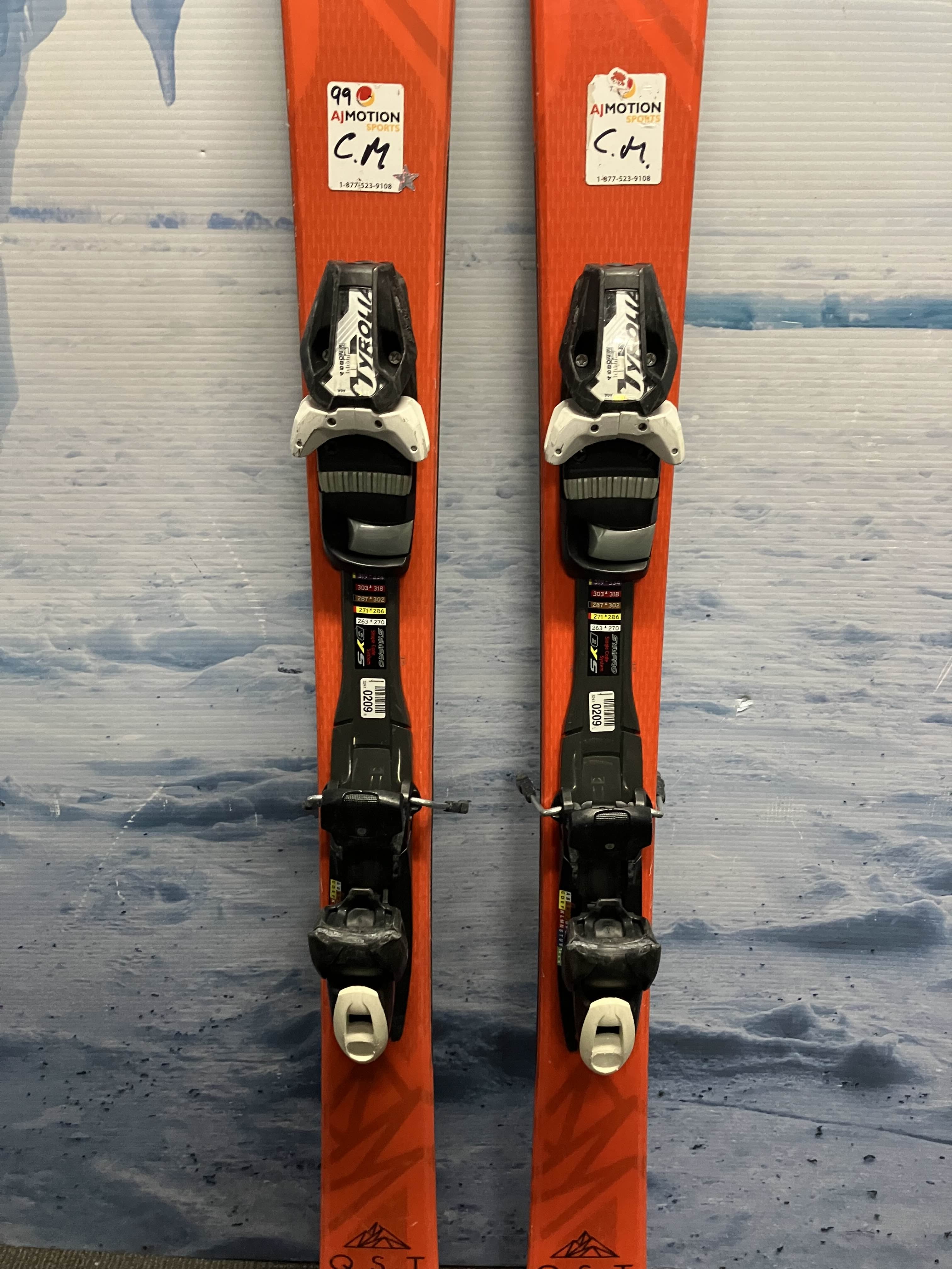 Used Salomon QST 85 177cm Skis w/ Tyrolia SP 13 Bindings