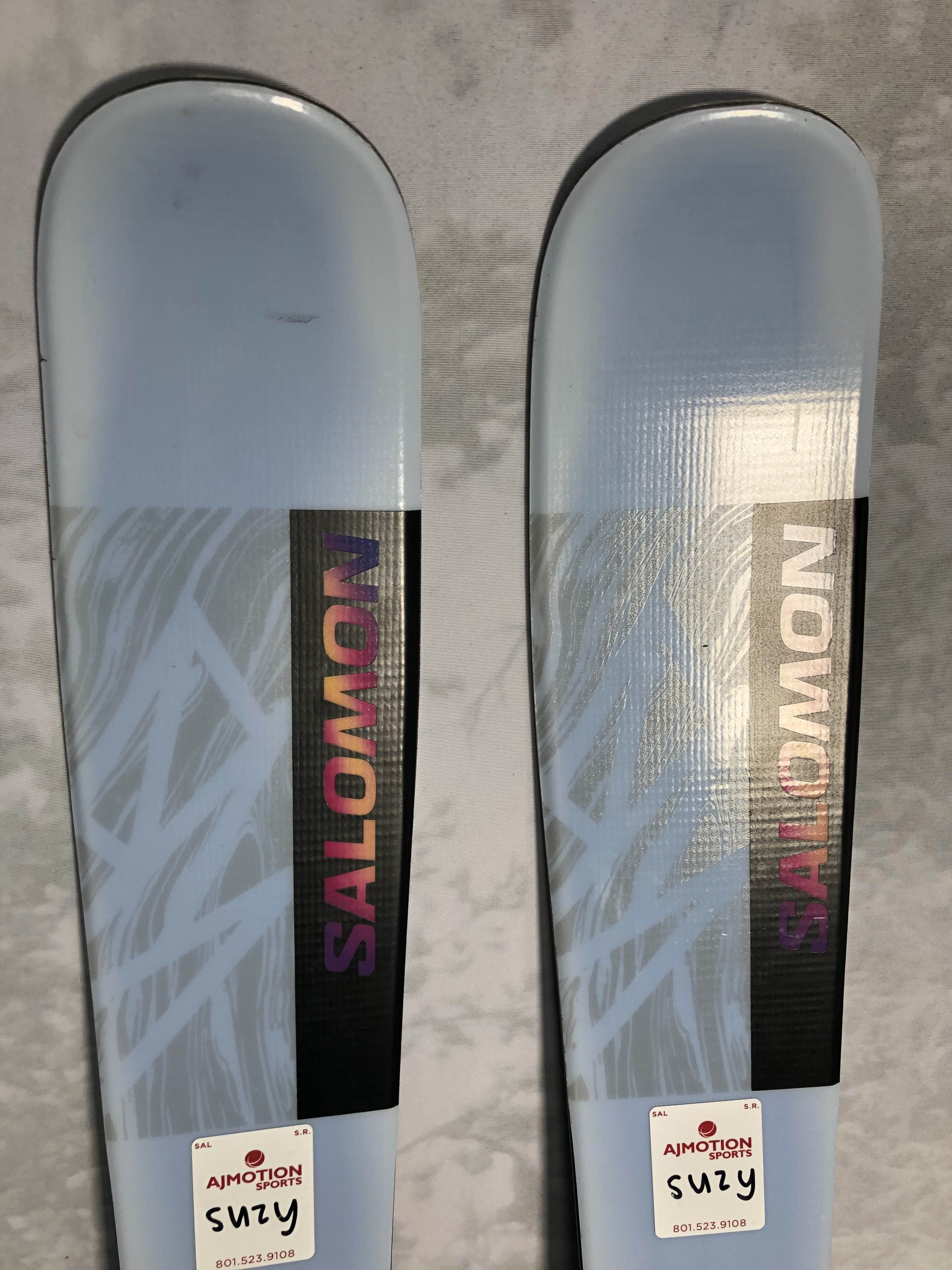 Used Salomon QST Lux 92 146CM Skis w/ adjustable Salomon M10 GW Binding
