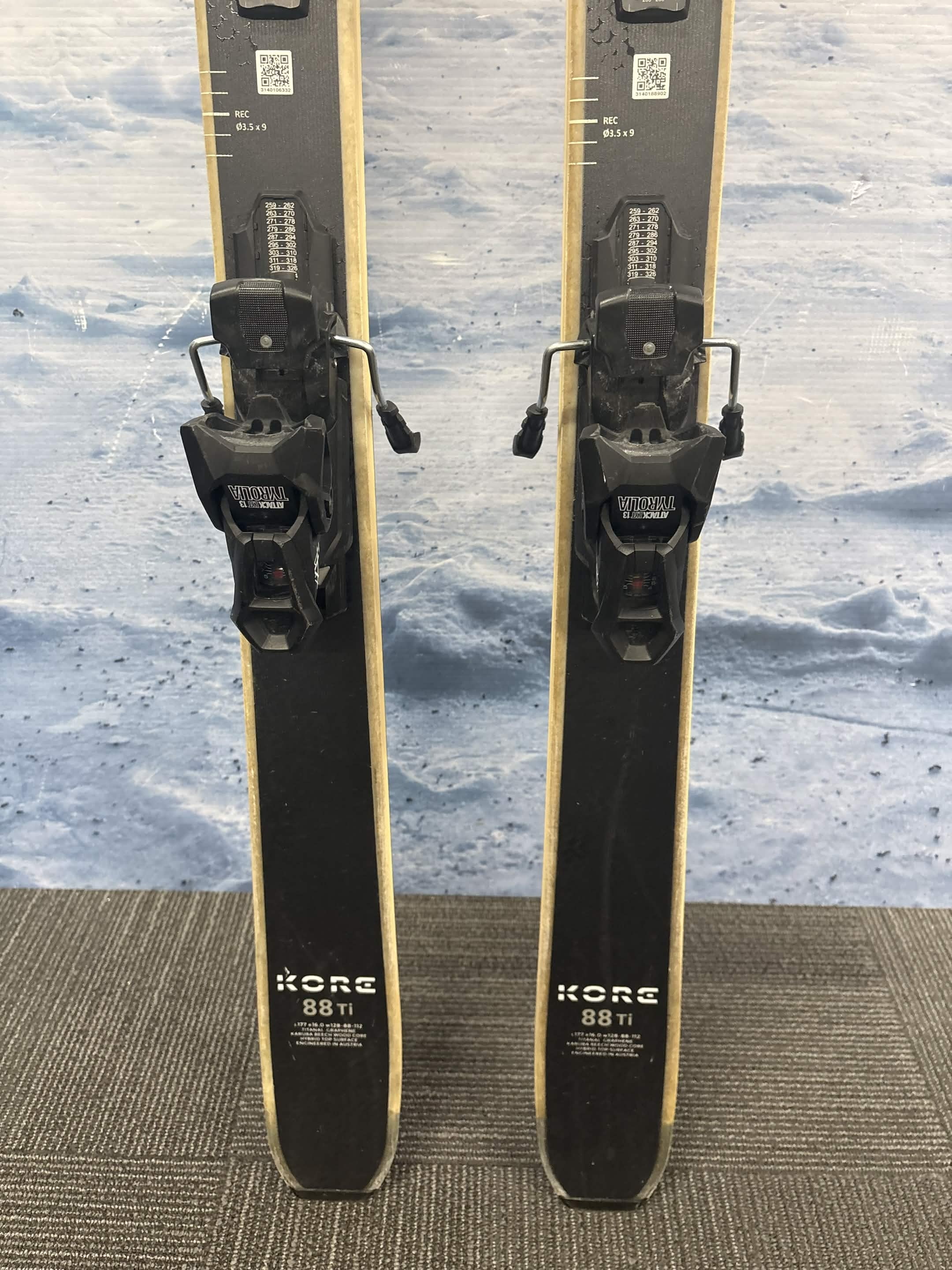Head Kore 88 177cm Skis w/ FISCHER Attack 13 LYT Demo Binding - Used (2025)