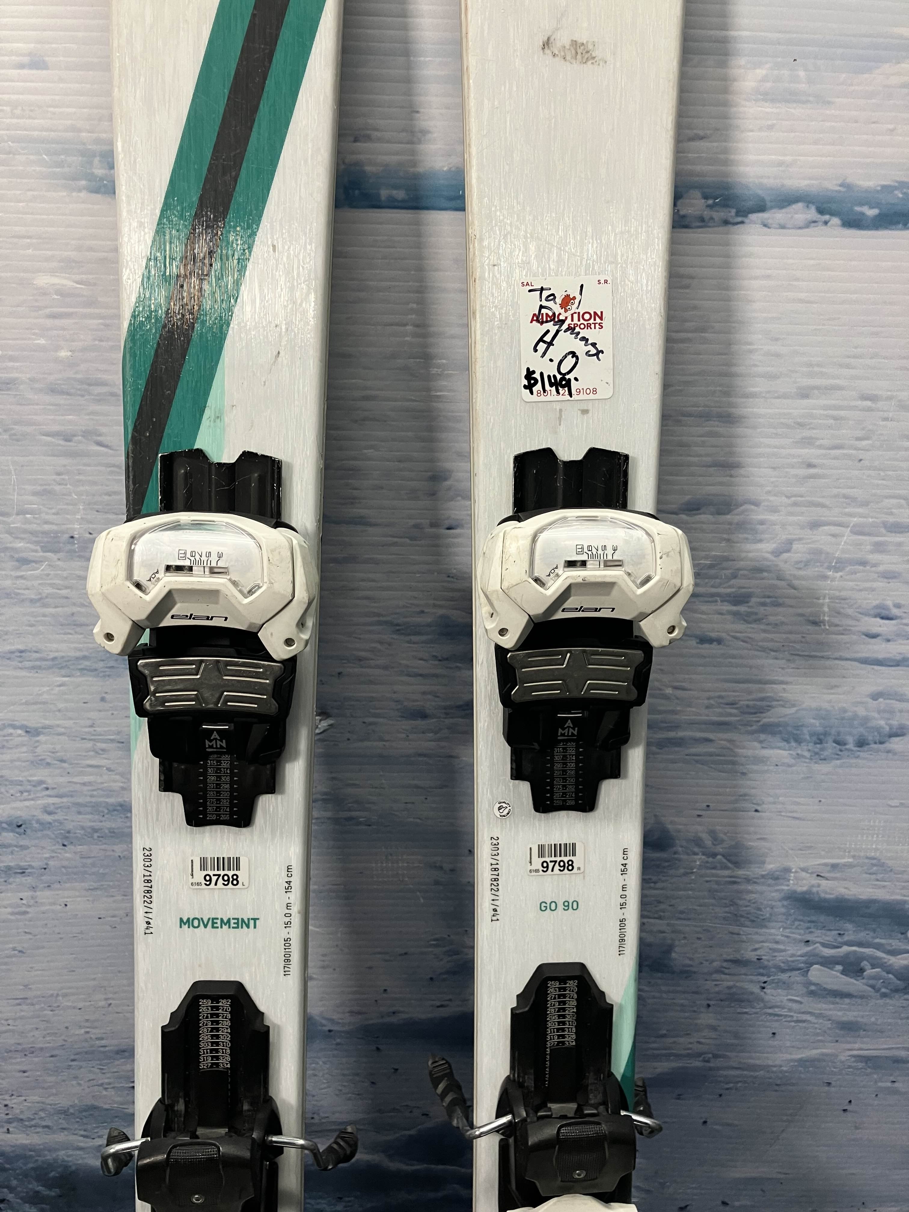 Well Loved Movement Go 90 Ski w/ Elan Attack 11mn Demo Bindings - 154CM