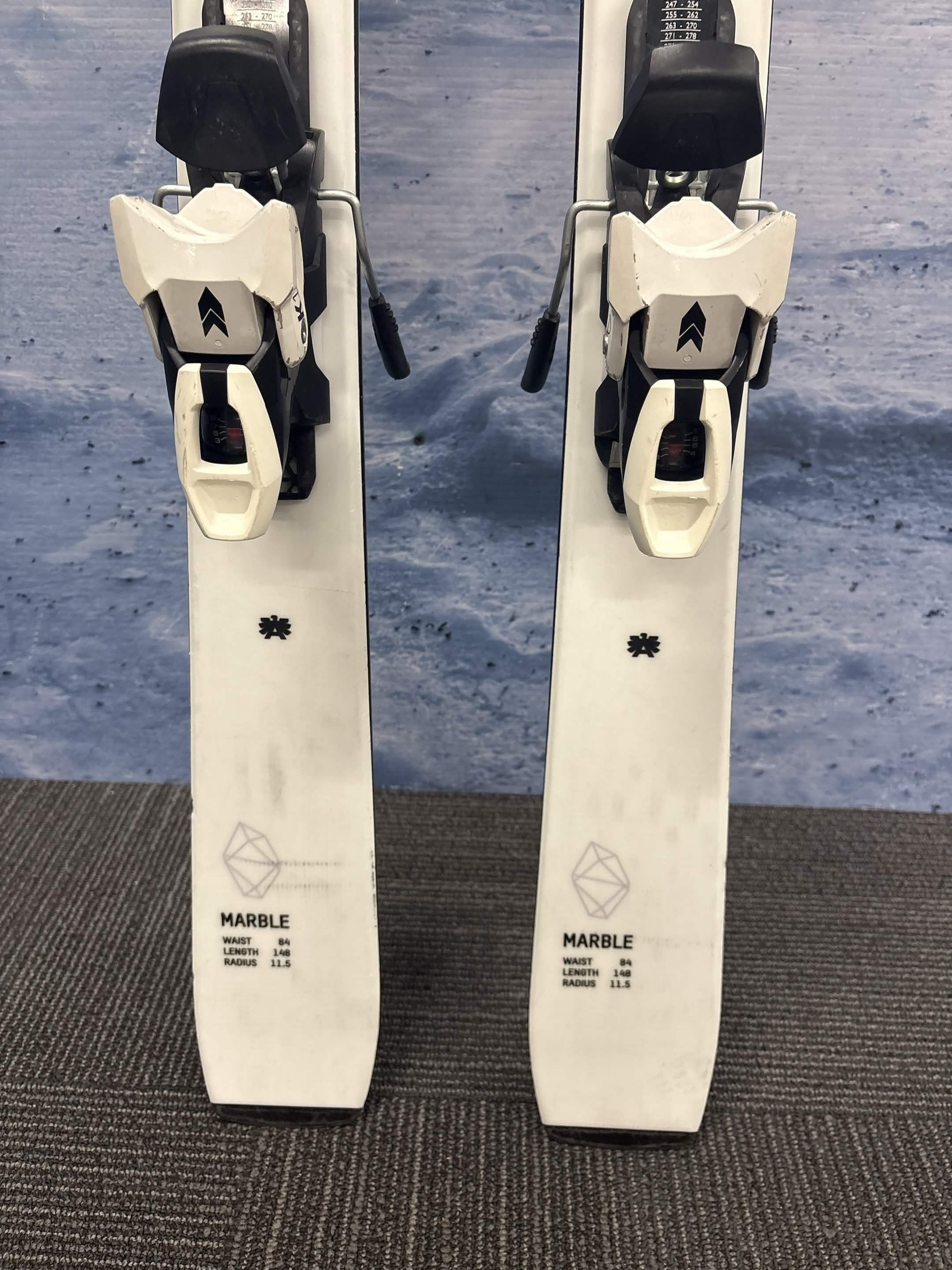 Kastle Marble 84 Prem 148cm Skis w/ Other K10 SLR GW SYS Demo Binding - Used