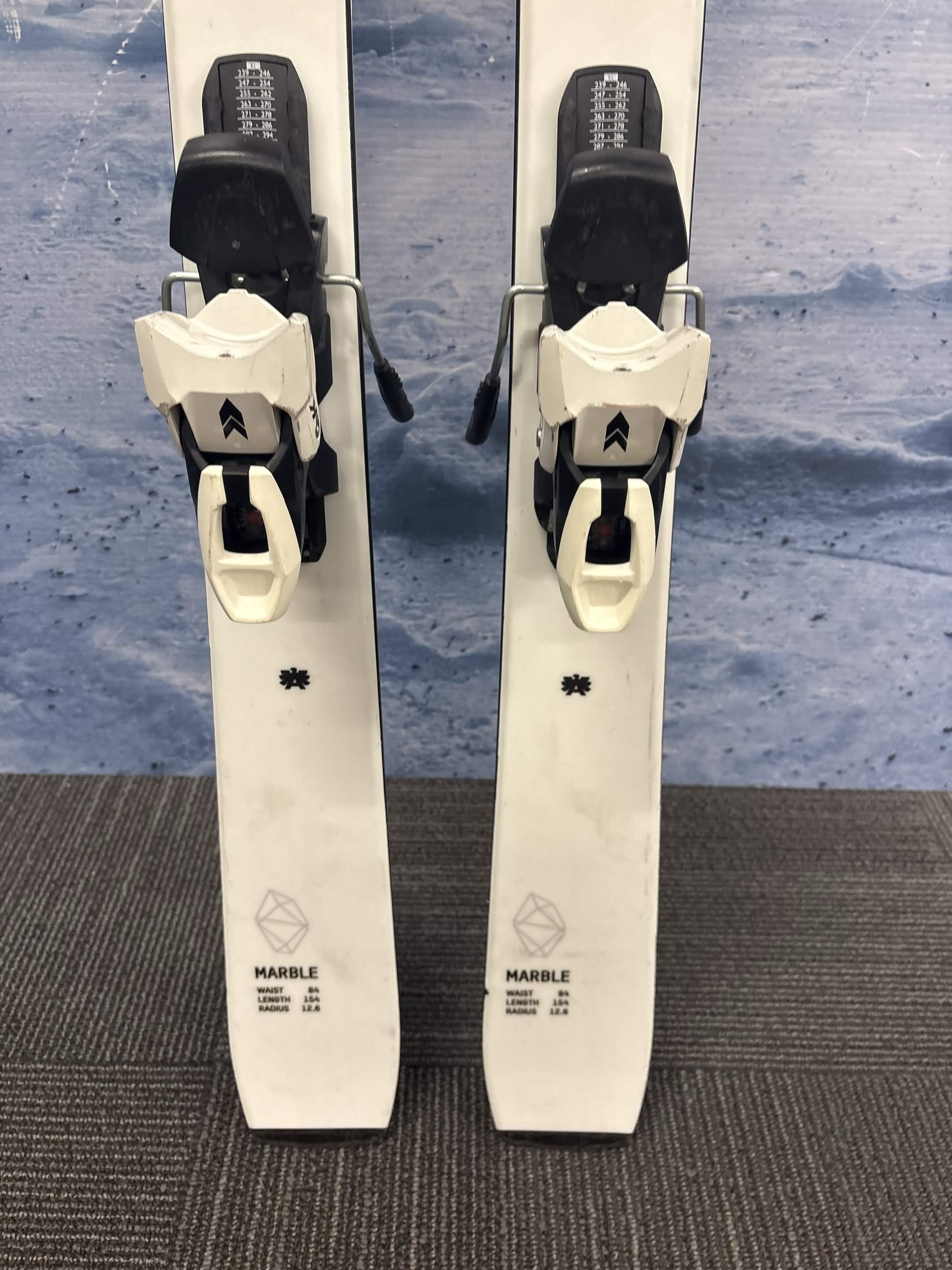 Kastle Marble 84 Prem 154cm Skis w/ Other K10 SLR GW SYS Demo Binding - Used