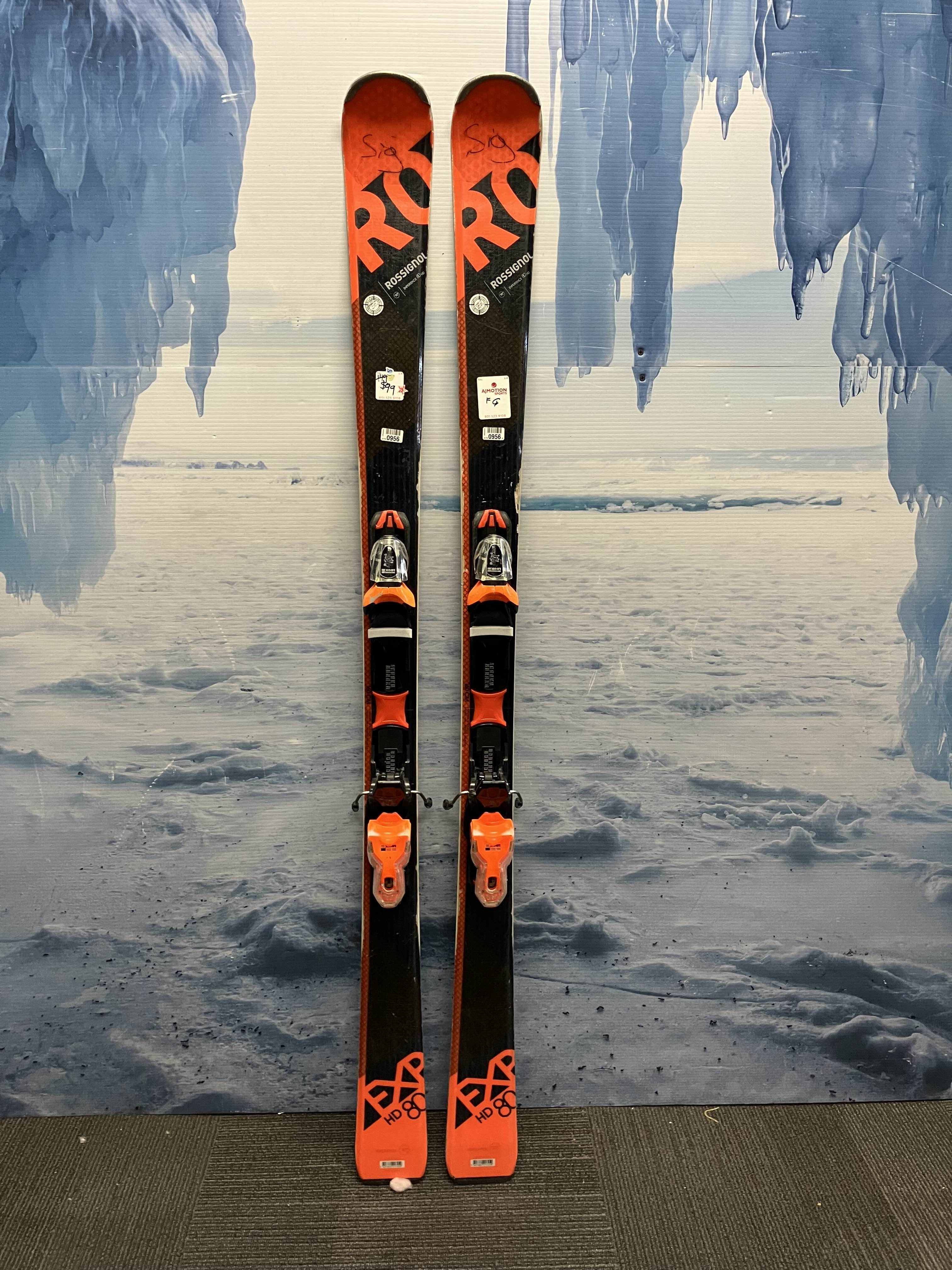 Used Rossignol Exp 80 Hd Men's Ski w/ Look Xpress 11 Bindings - 160CM
