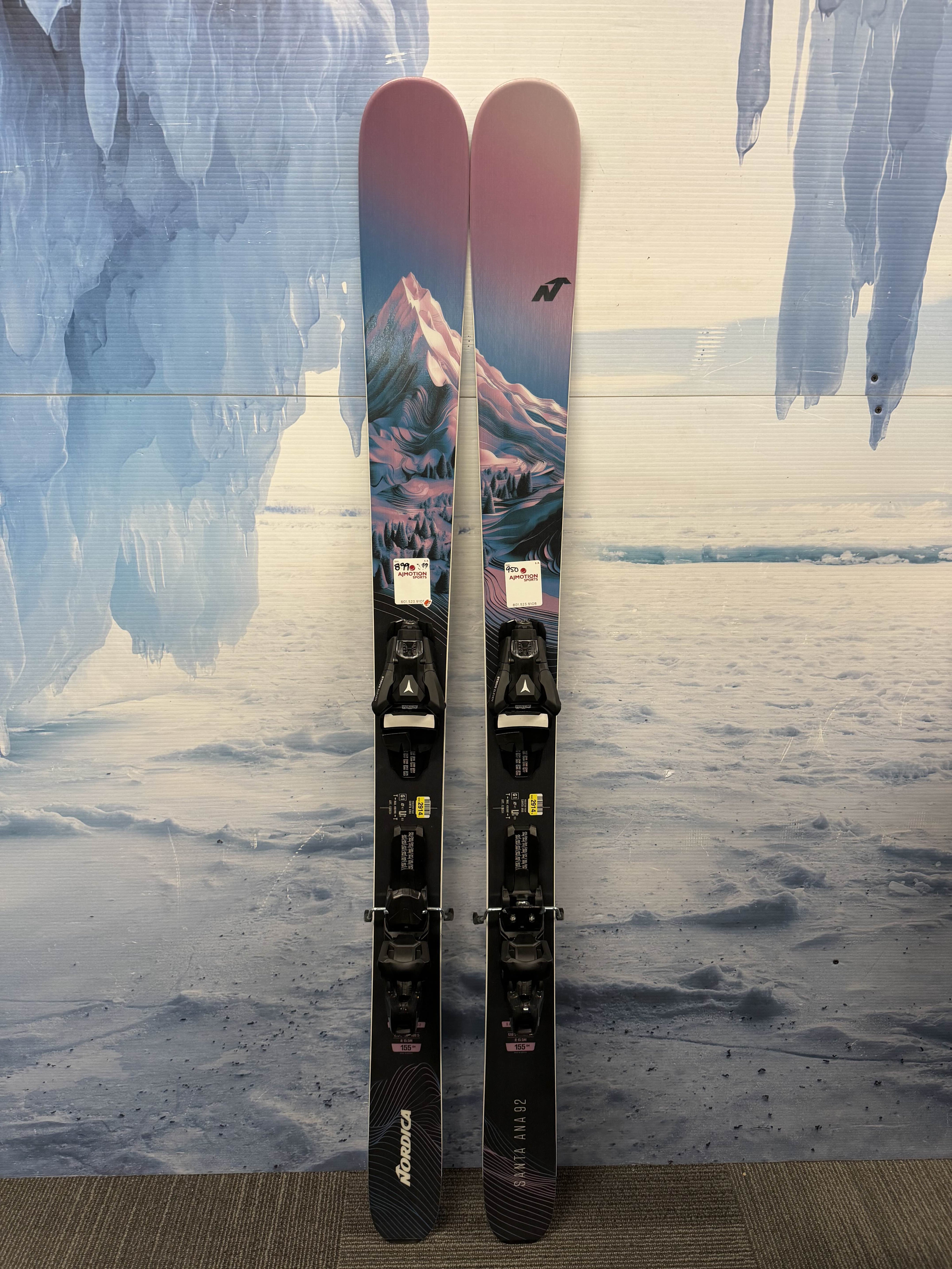 Nordica Santa Ana 92 155cm Skis w/ ATOMIC NR Strive 11 GW Demo Binding - Lightly Used (2026)