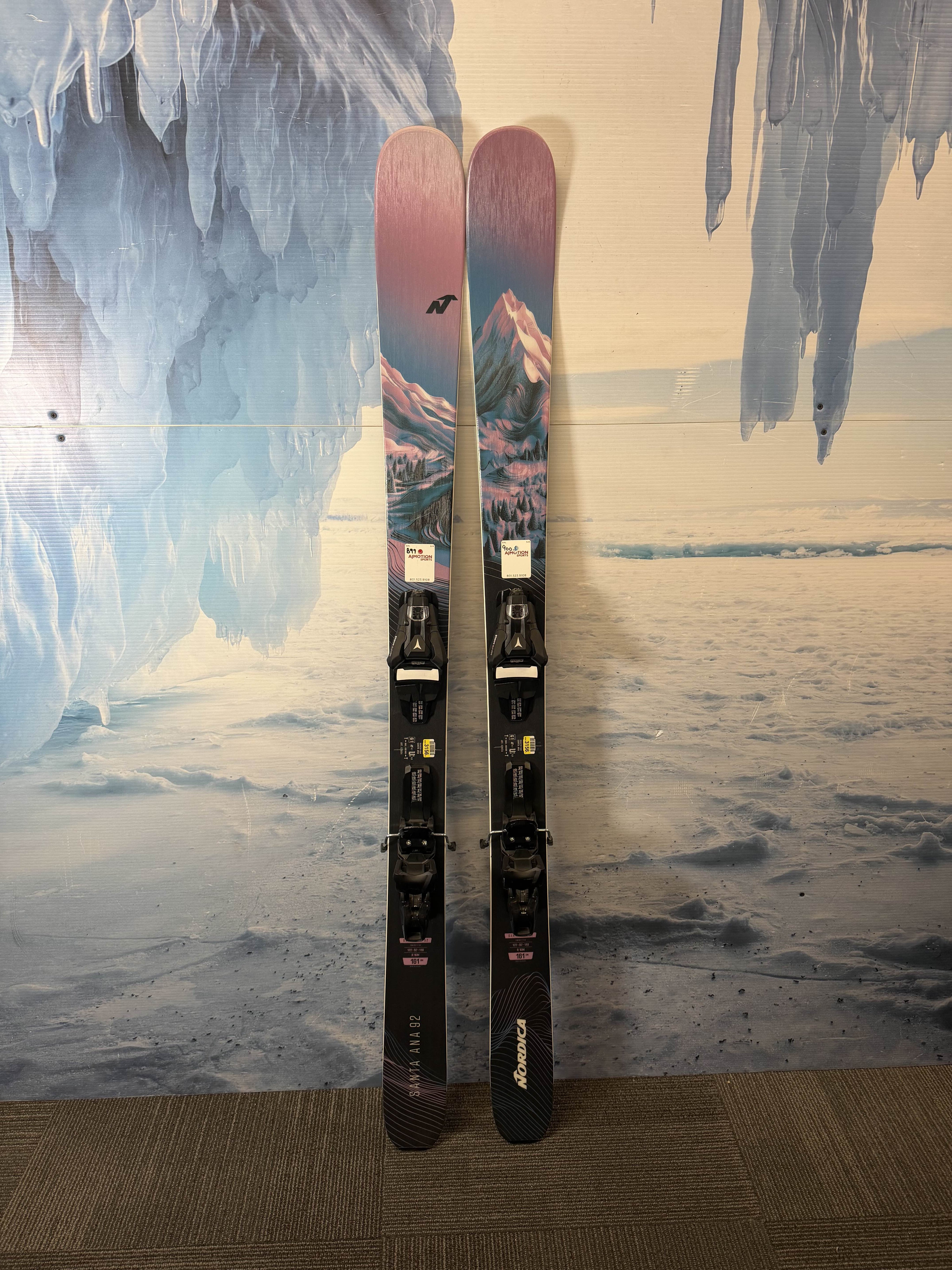 Nordica Santa Ana 92 161cm Skis w/ ATOMIC NR Strive 11 GW Demo Binding - Lightly Used (2026)