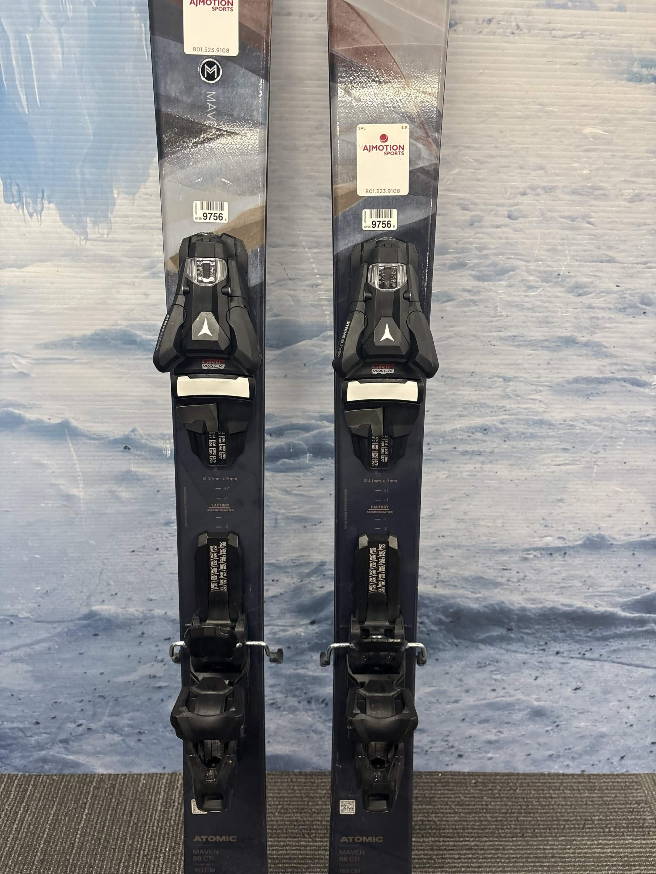 Atomic Maven 88 CTI 153cm Skis w/ ATOMIC Strive 11 Demo Binding - Used (2025)