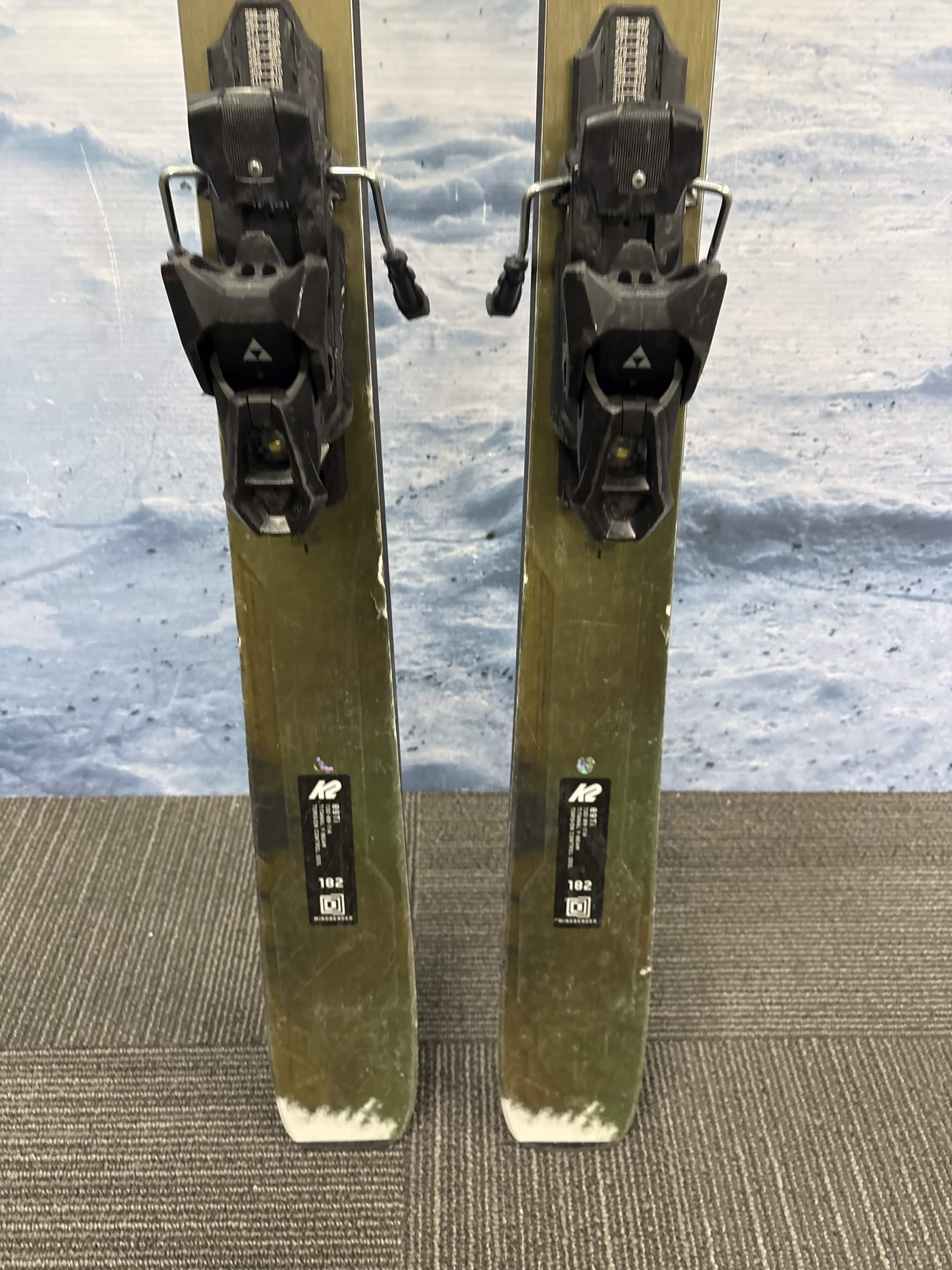 K2 Mindbender 89TI 182cm Skis w/ FISCHER Attack 13 LYT Demo Binding - Used