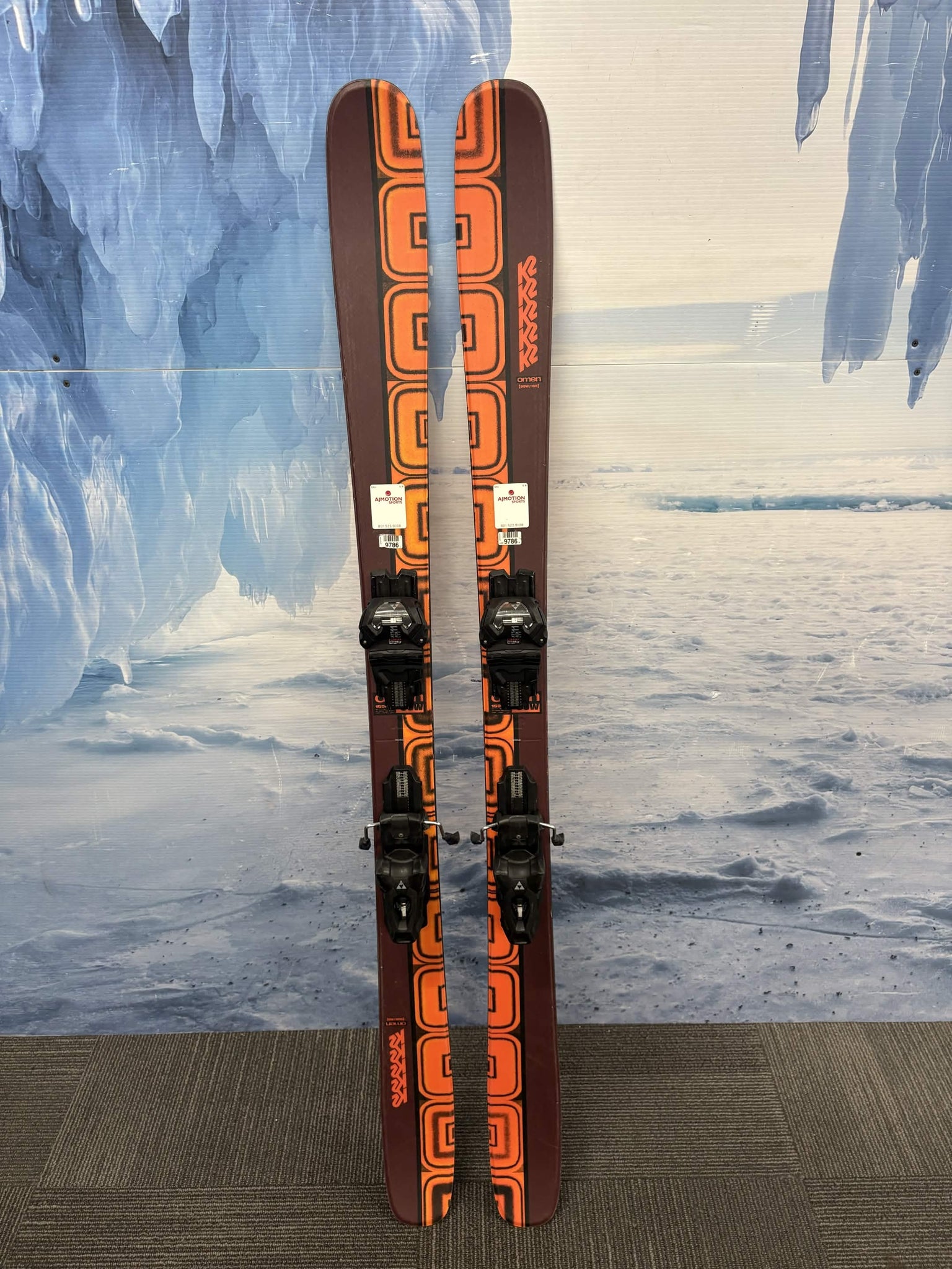 K2 Omen 90W 159cm Skis w/ FISCHER Attack 11 LYT Demo Binding
