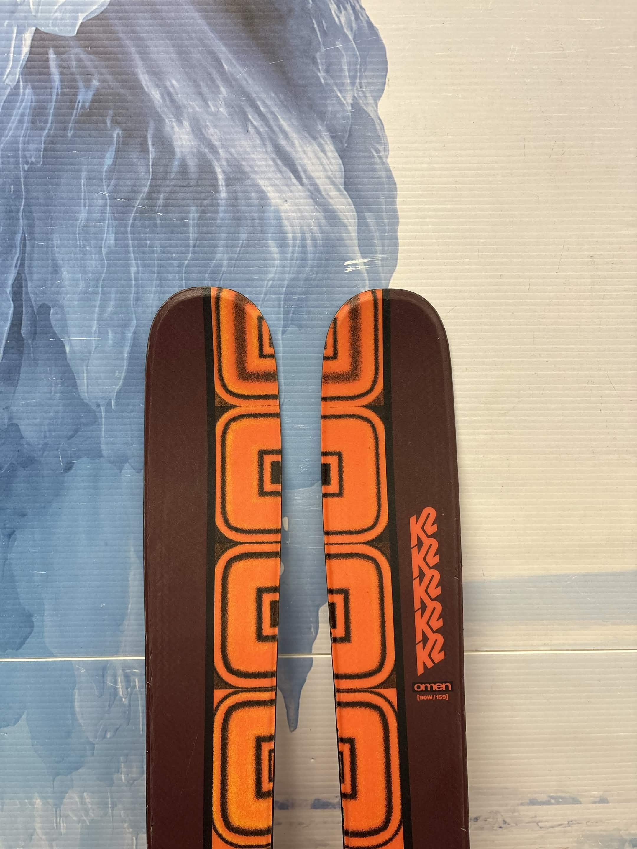 K2 Omen 90W 159cm Skis w/ FISCHER Attack 11 LYT Demo Binding - Used