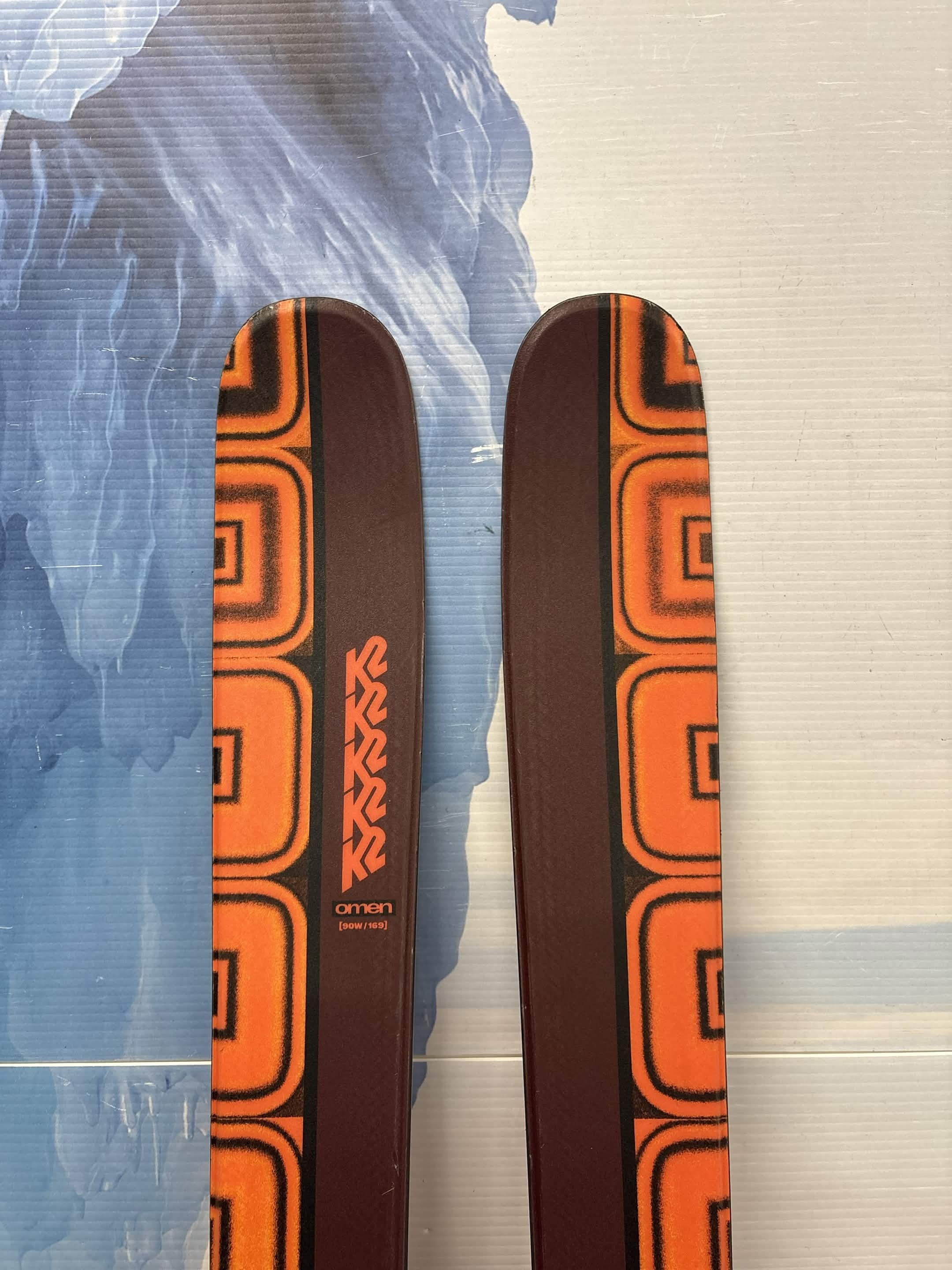 K2 Omen 90W 169cm Skis w/ FISCHER Attack 11 LYT Demo Binding - Used