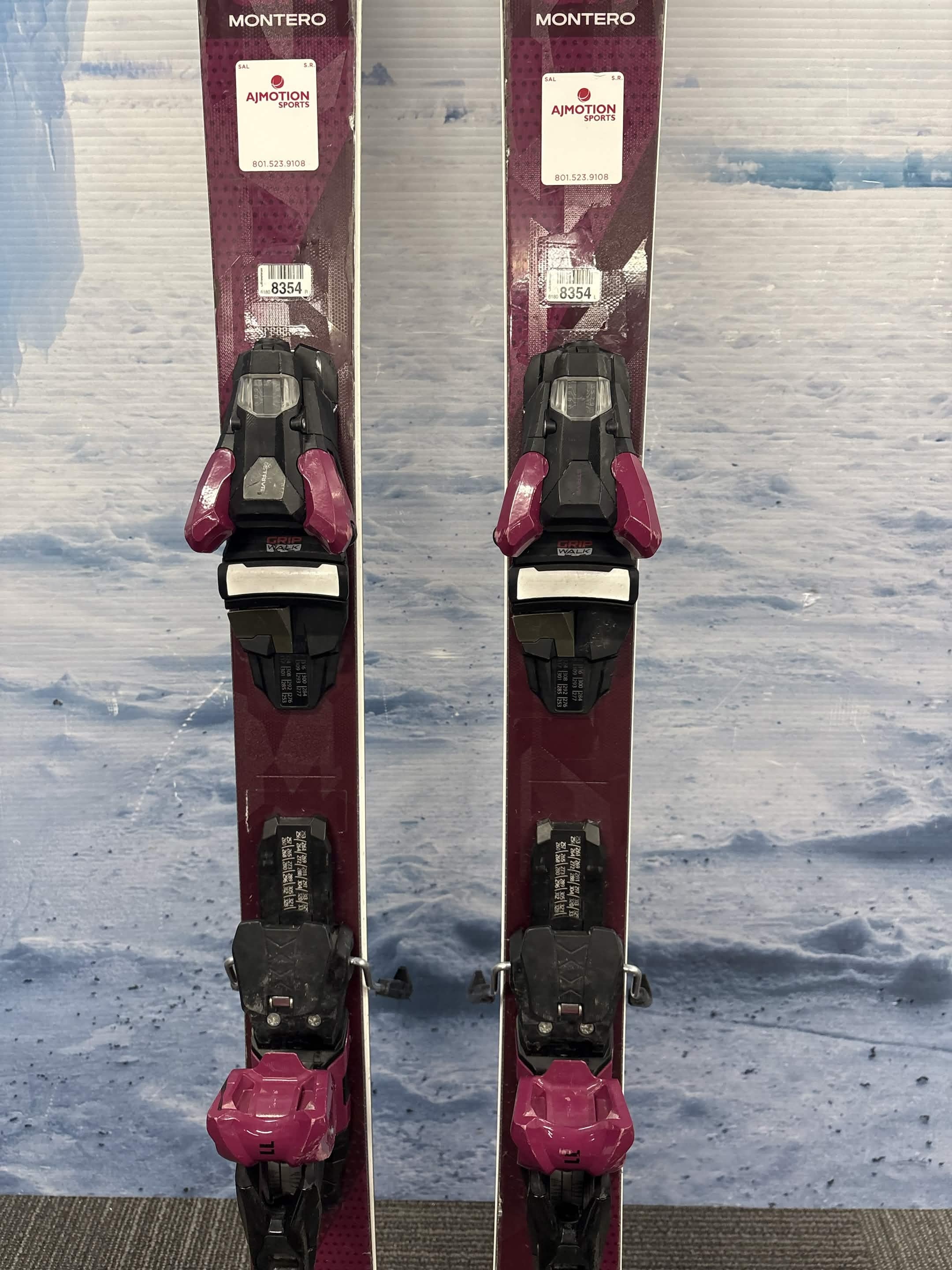 Stockli Montero AW 166cm Skis w/ SKITRAB Strive 11D SYS Demo Binding - Used
