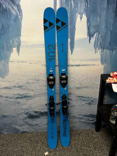 Used Fischer Ranger 102FR 170cm Skis w/ Fischer Attack 14 MN Demo Binding