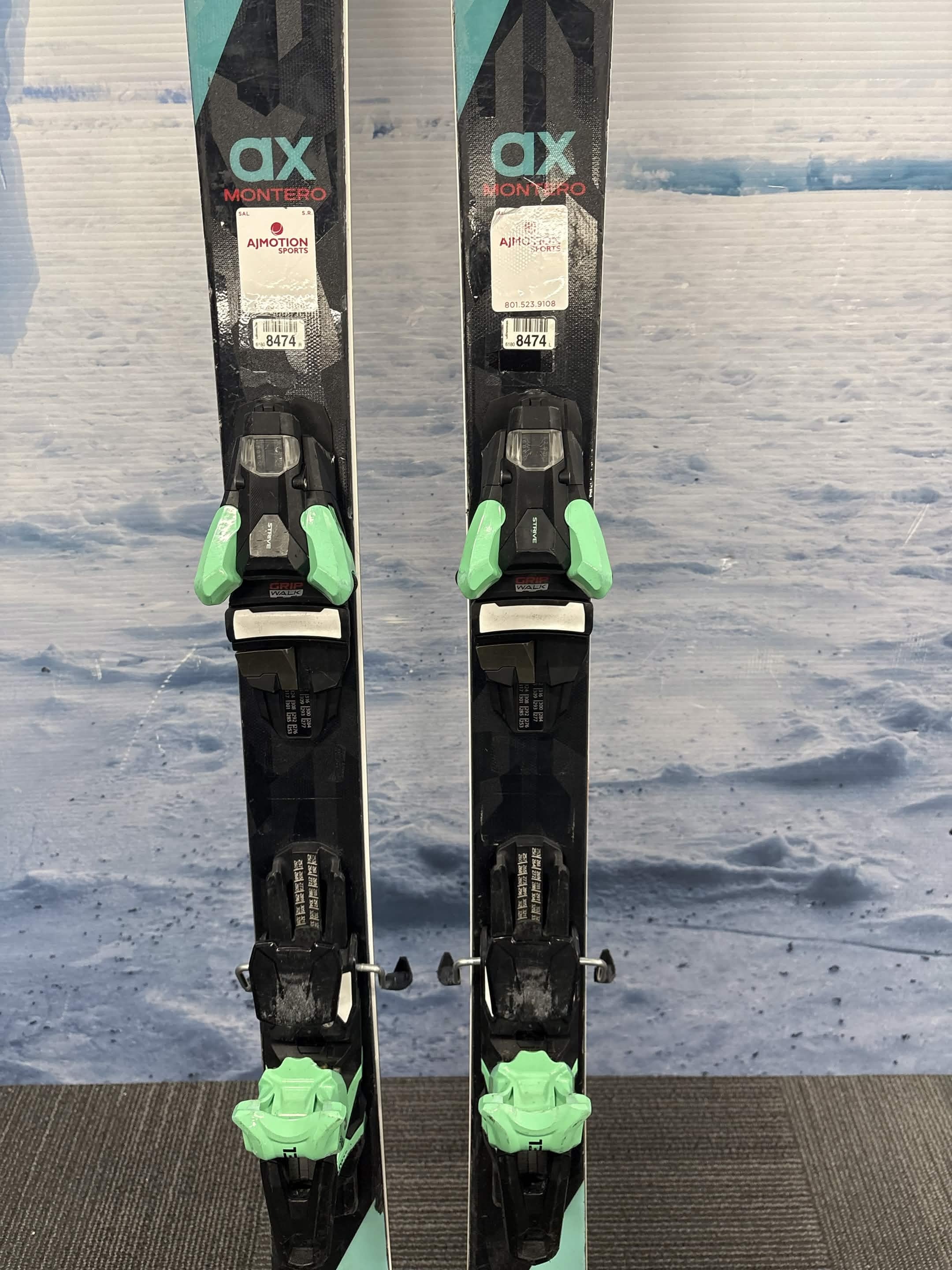 Stockli Montero AX 173cm Skis w/ SALOMON Strive 13 SYS Demo Binding - Used
