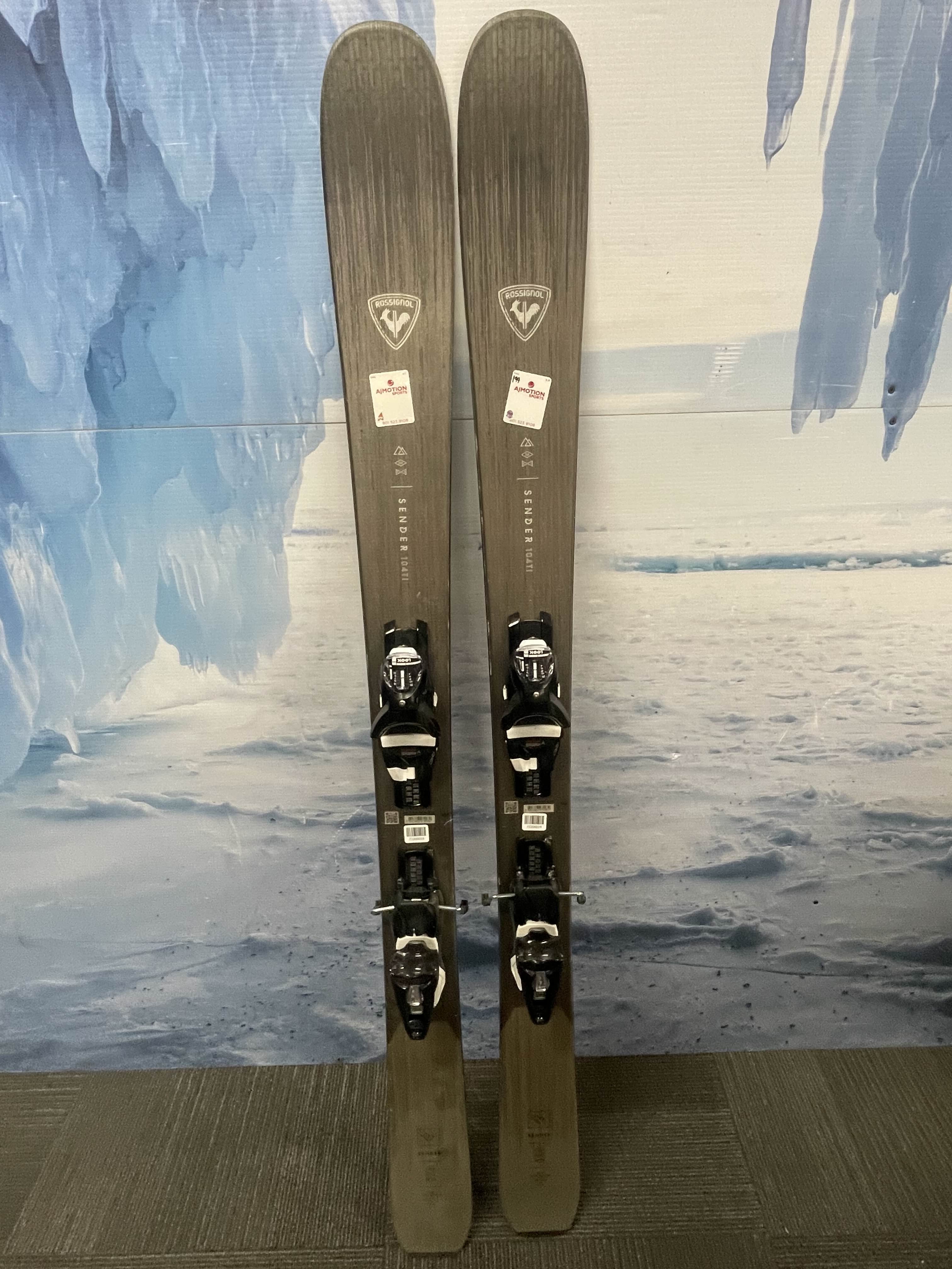 Heavily Used Rossignol Sender 104 Ti Ski w/ Look Nx12 Demo Bindings - 164CM