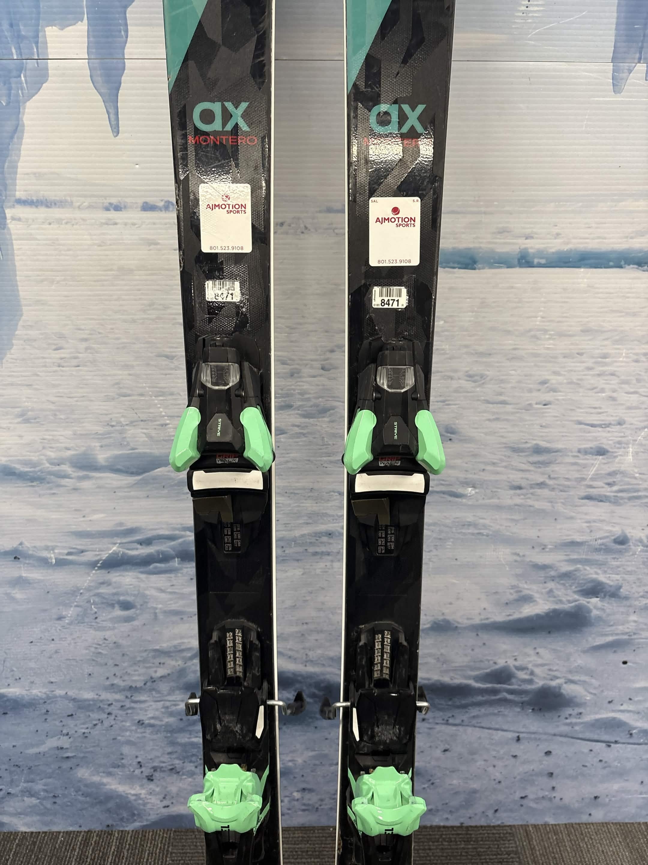 Kastle Montero AX 183cm Skis w/ SALOMON Strive 13 SYS Demo Binding - Used