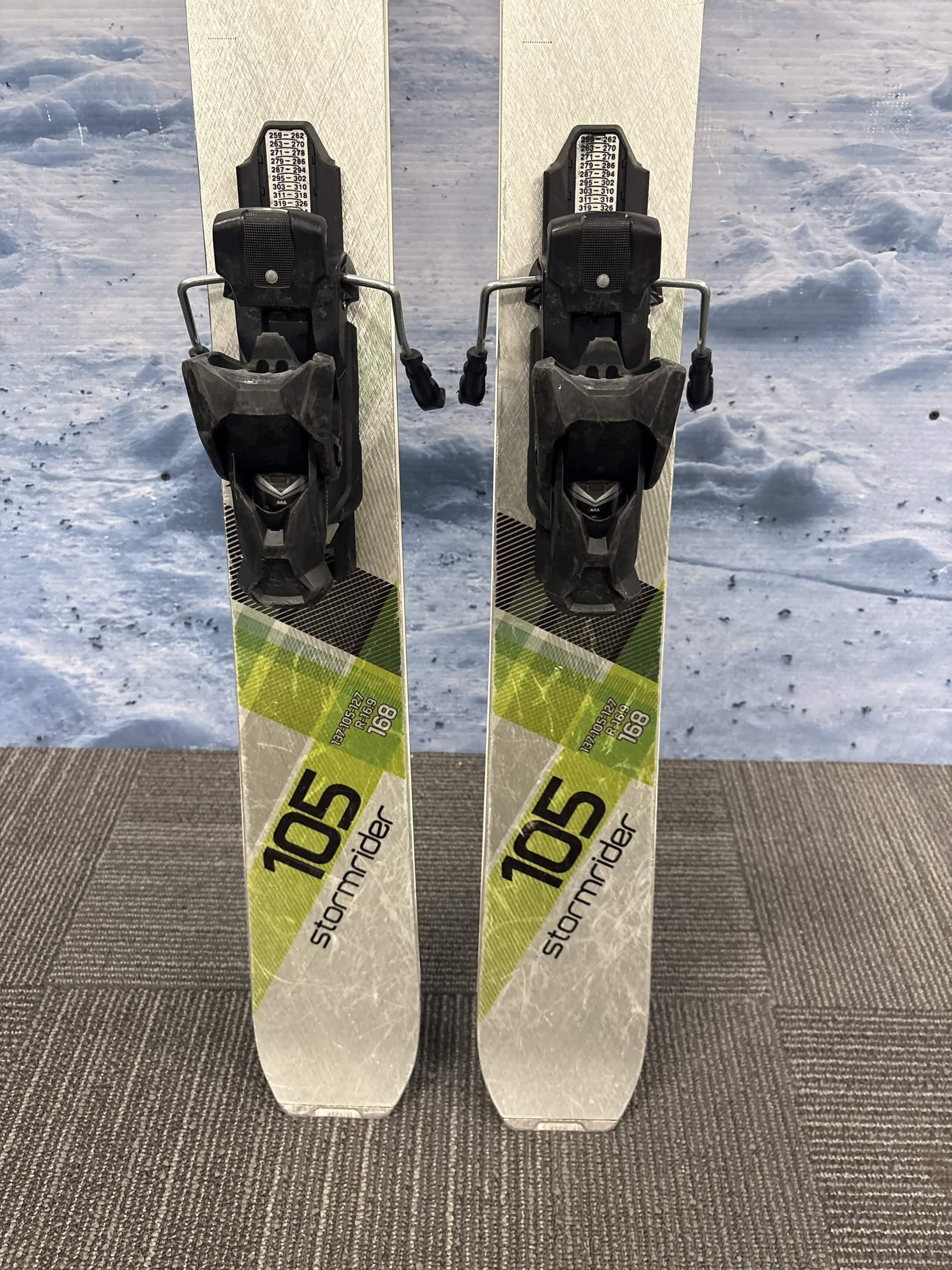 Stockli Stormrider 105 168cm Skis w/ TYROLIA Attack 13 Demo Binding - Used
