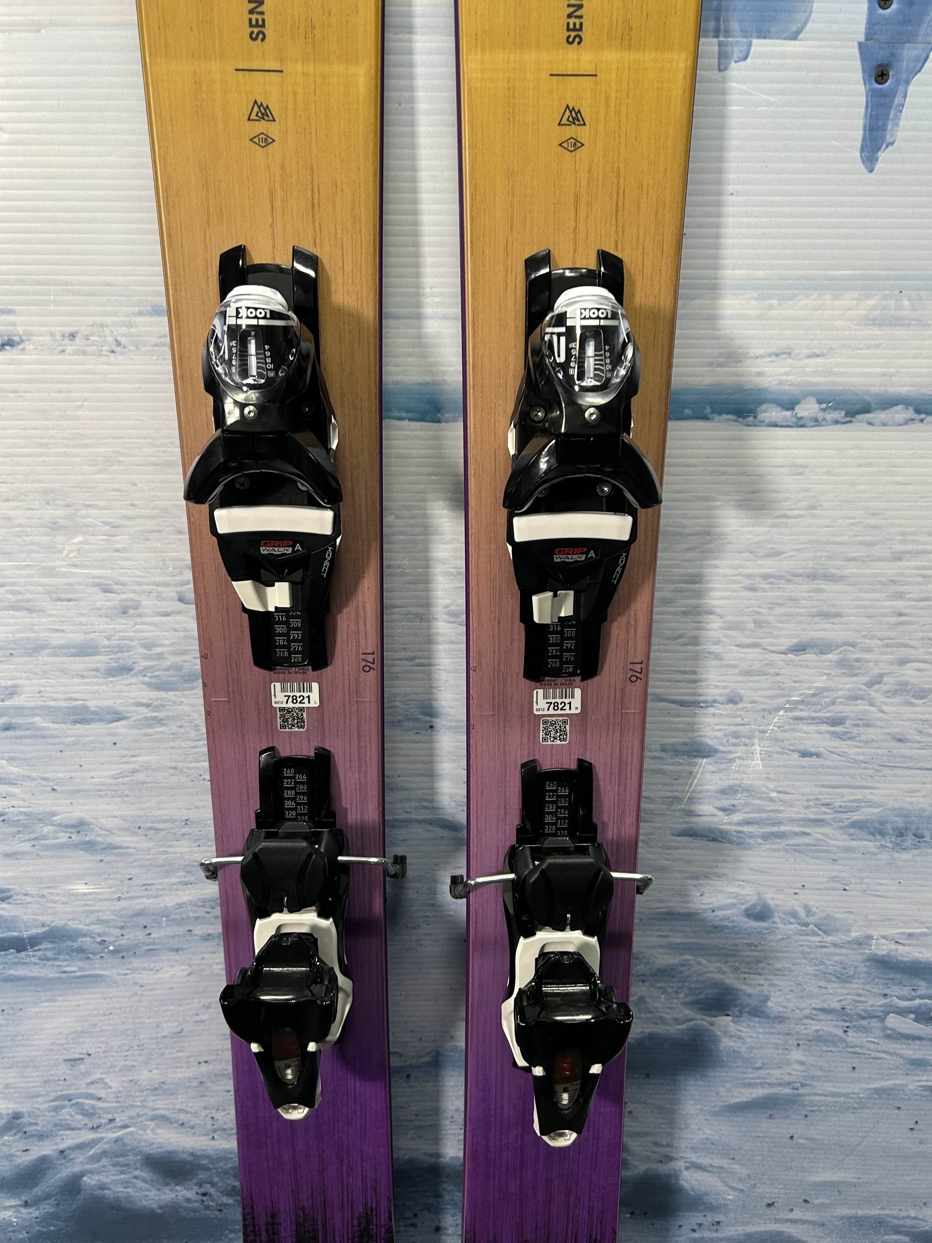 Lightly Used Rossignol Sender Free 118 Ski 176cm w/ Look NX 12 Grip Walk Demo Binding