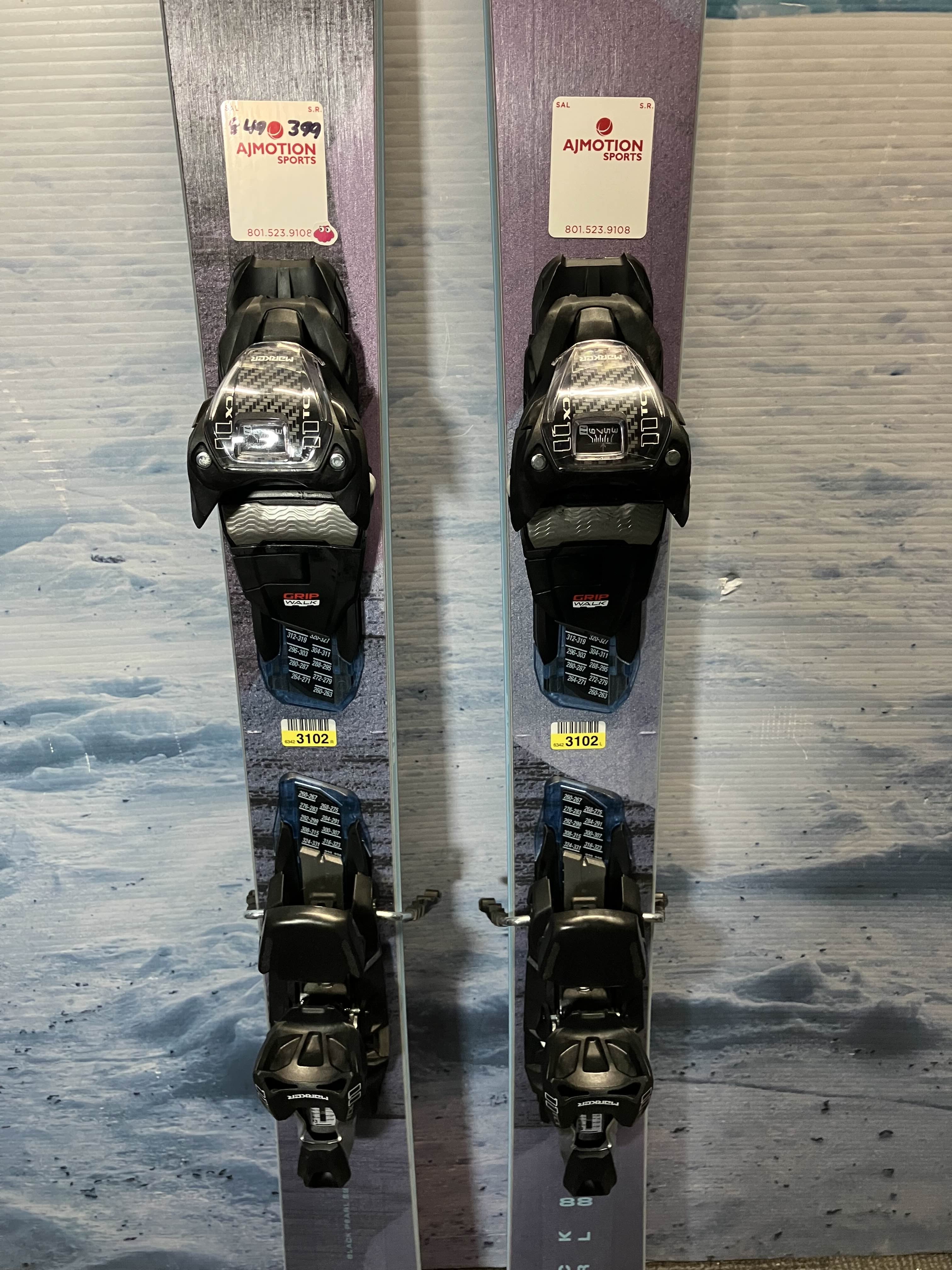 New Blizzard Black Pearl 88 158cm Skis w/ Marker TCX 11 Bindings
