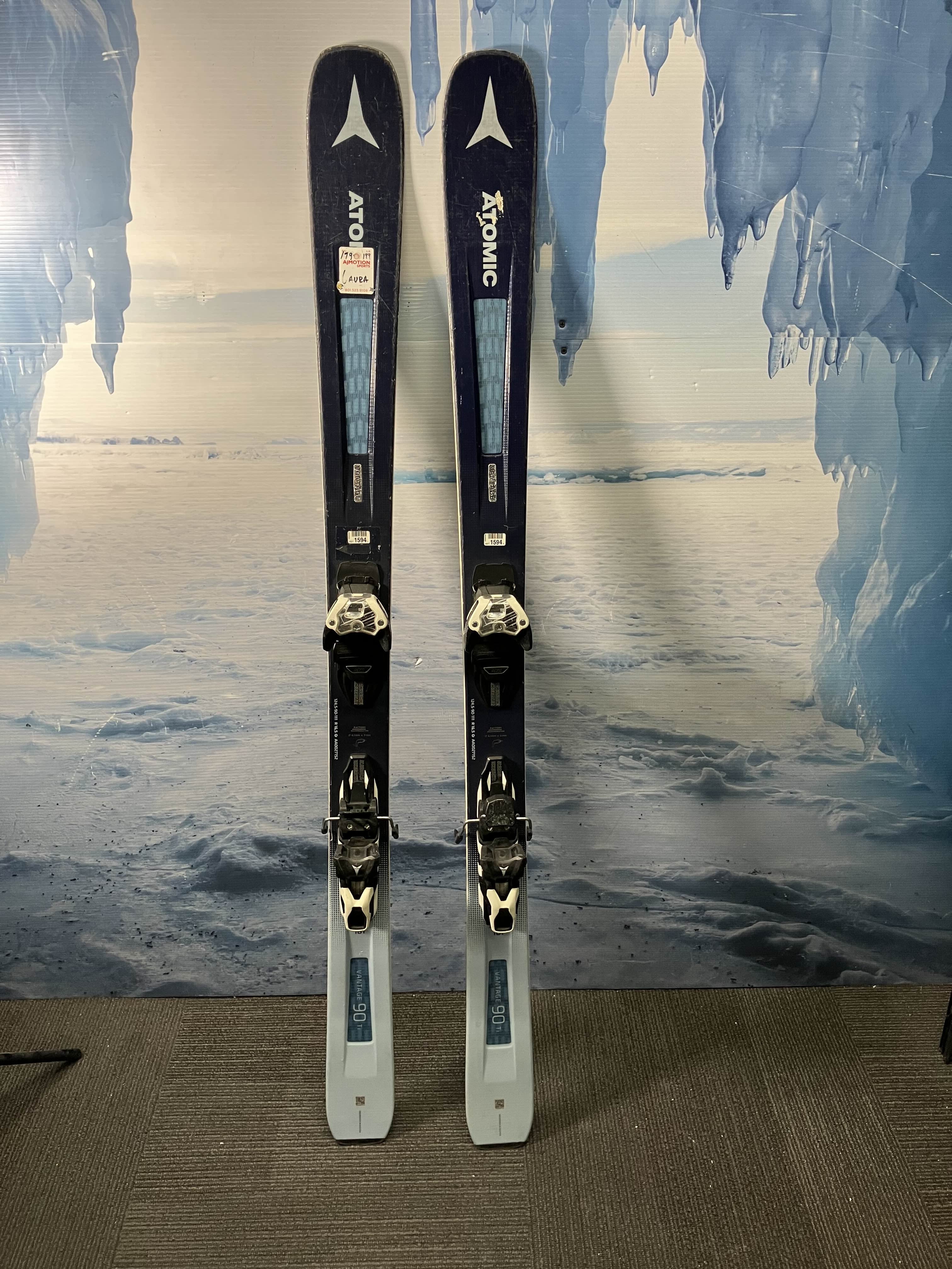 Used Atomic Vantage 90 Ti Ski w/ Atomic Warden 11 Demo Bindings - 161CM