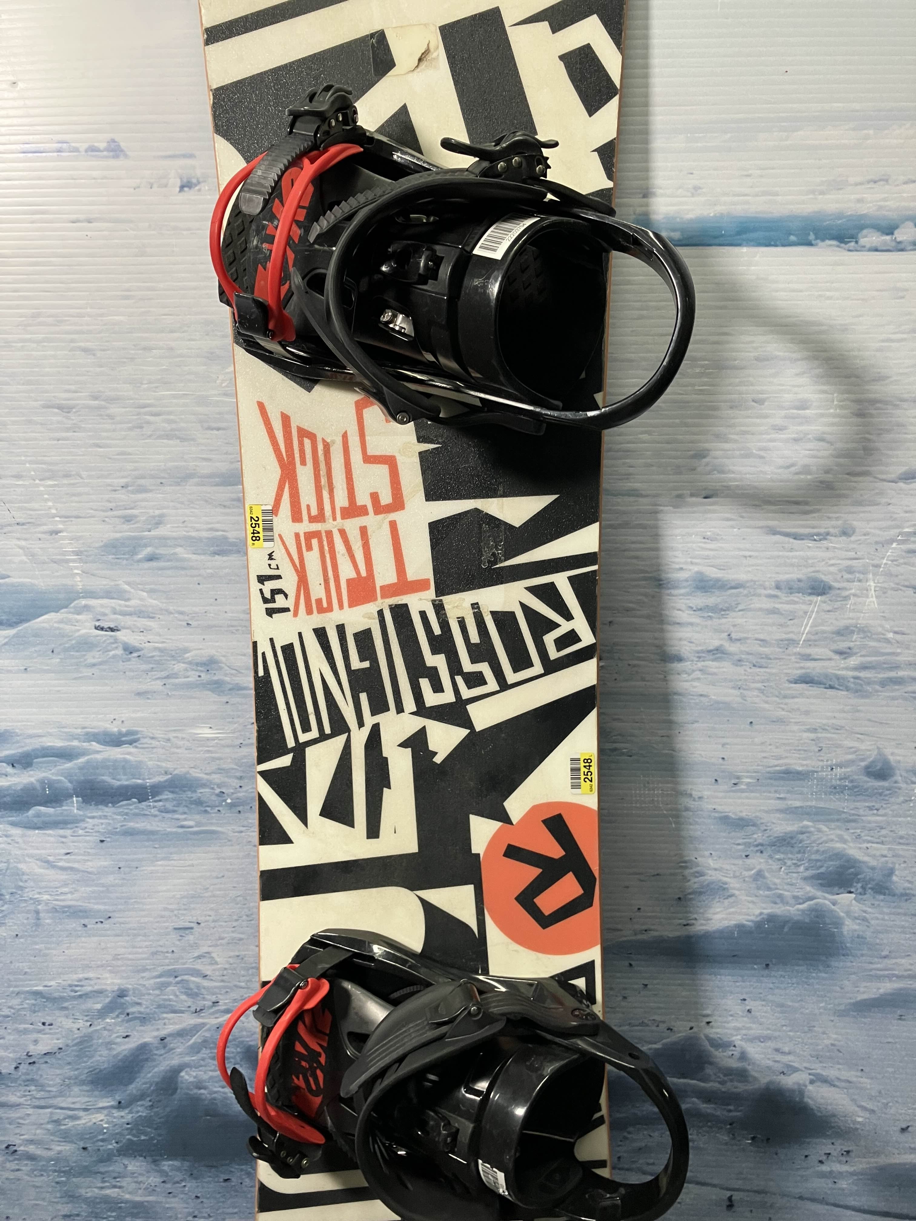 Used Rossignol Trick Stick Men's Snowboard w/ K2 Large Demo Bindings - 151CM