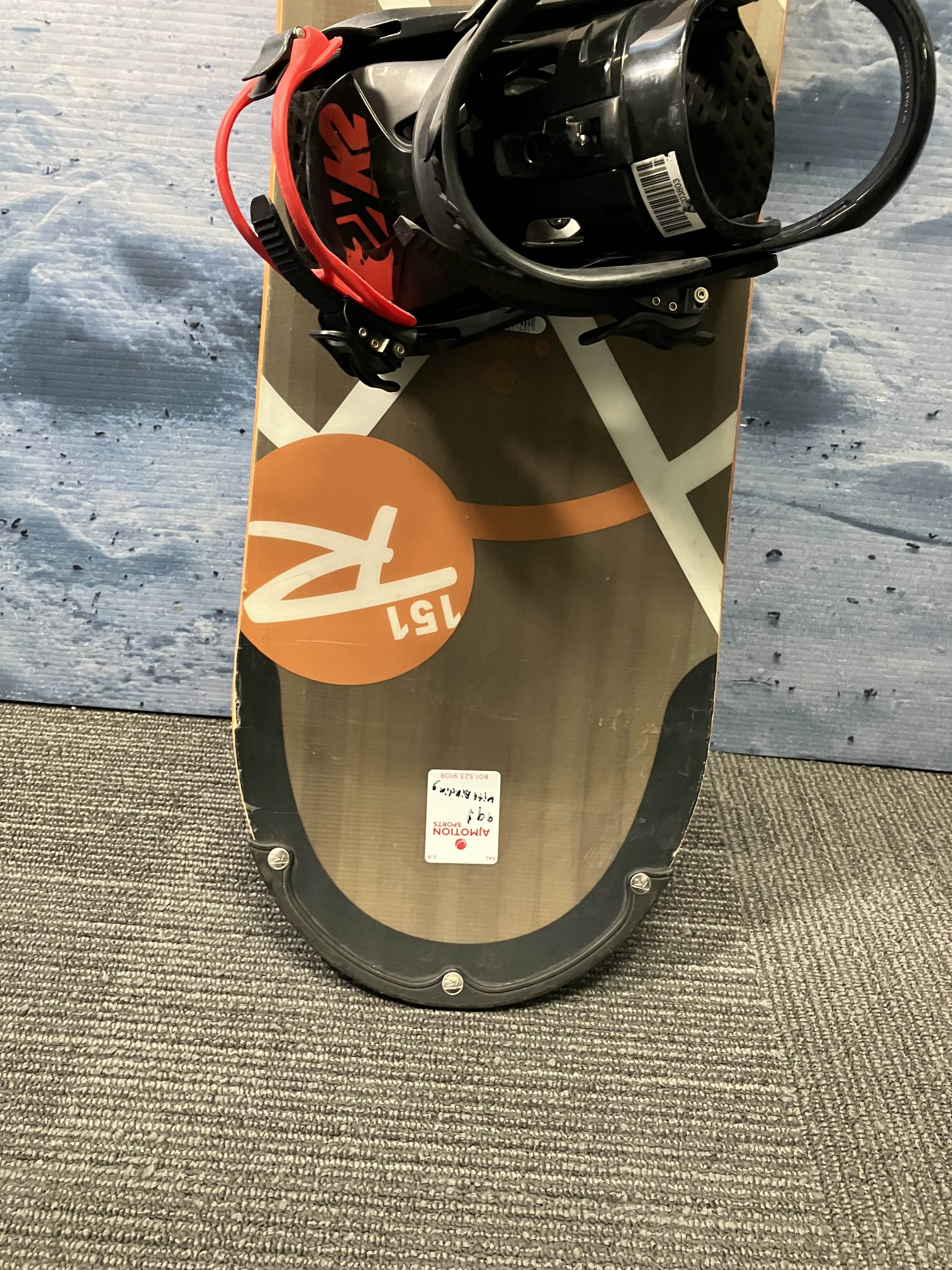 Used Rossignol Exp Men's Snowboard w/ K2 Large Demo Bindings - 151CM