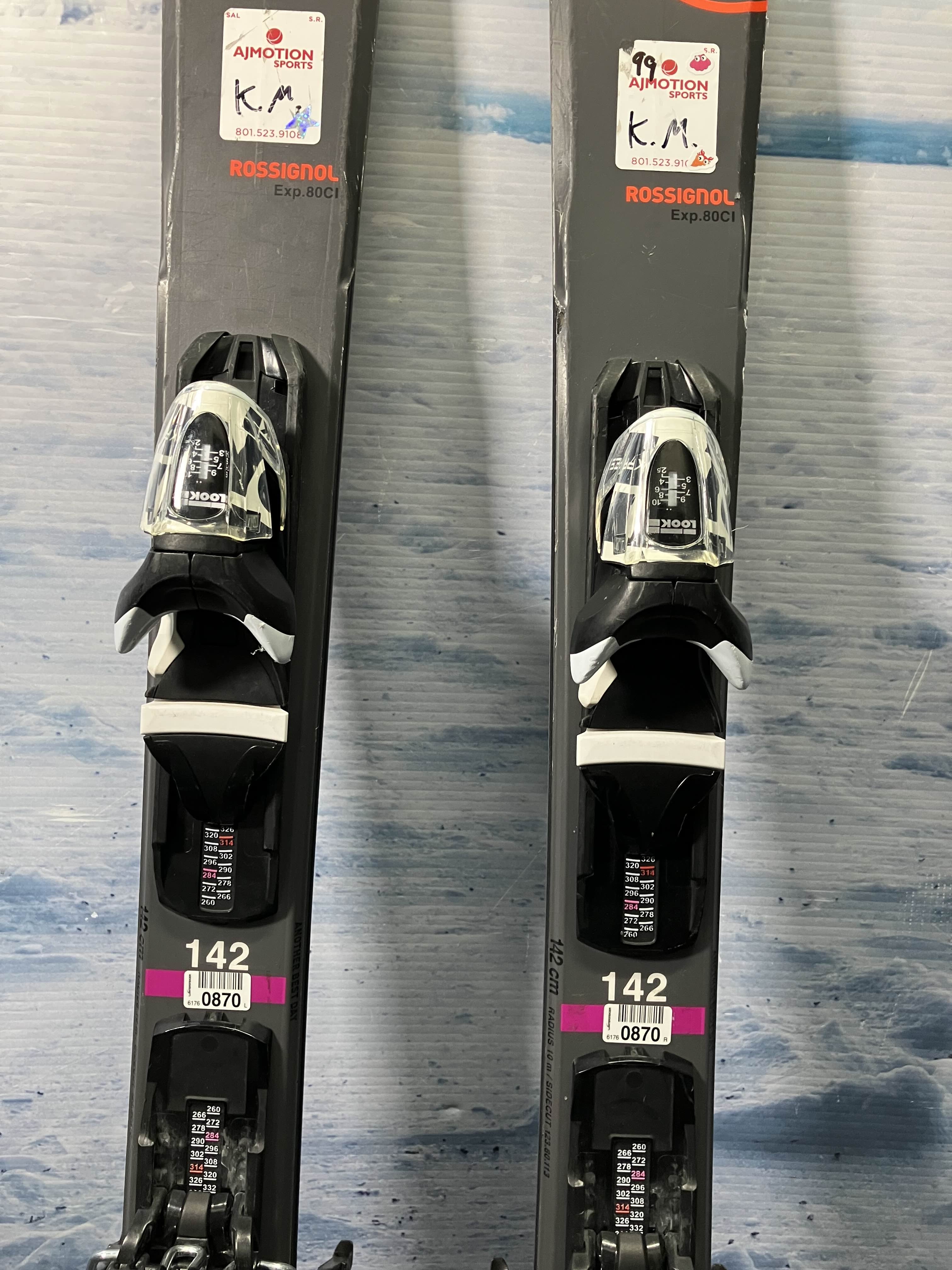 Used Rossignol Exp.80cl Men's Ski w/ Look Express 10 Demo Bindings - 142CM