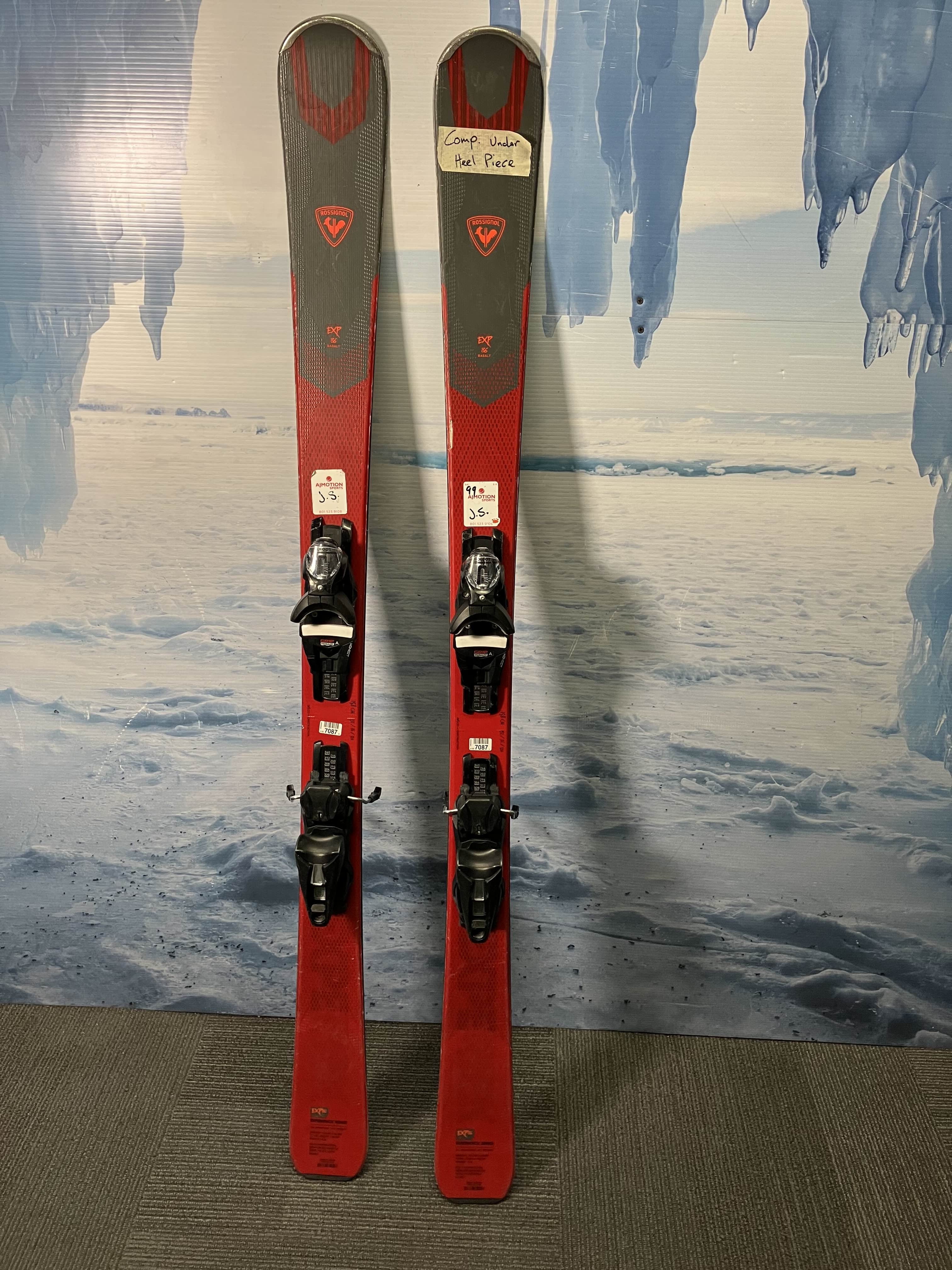 Well Loved Rossignol  Exp 86 Men's Ski w/ Look Nx 12 Demo Bindings - 158CM