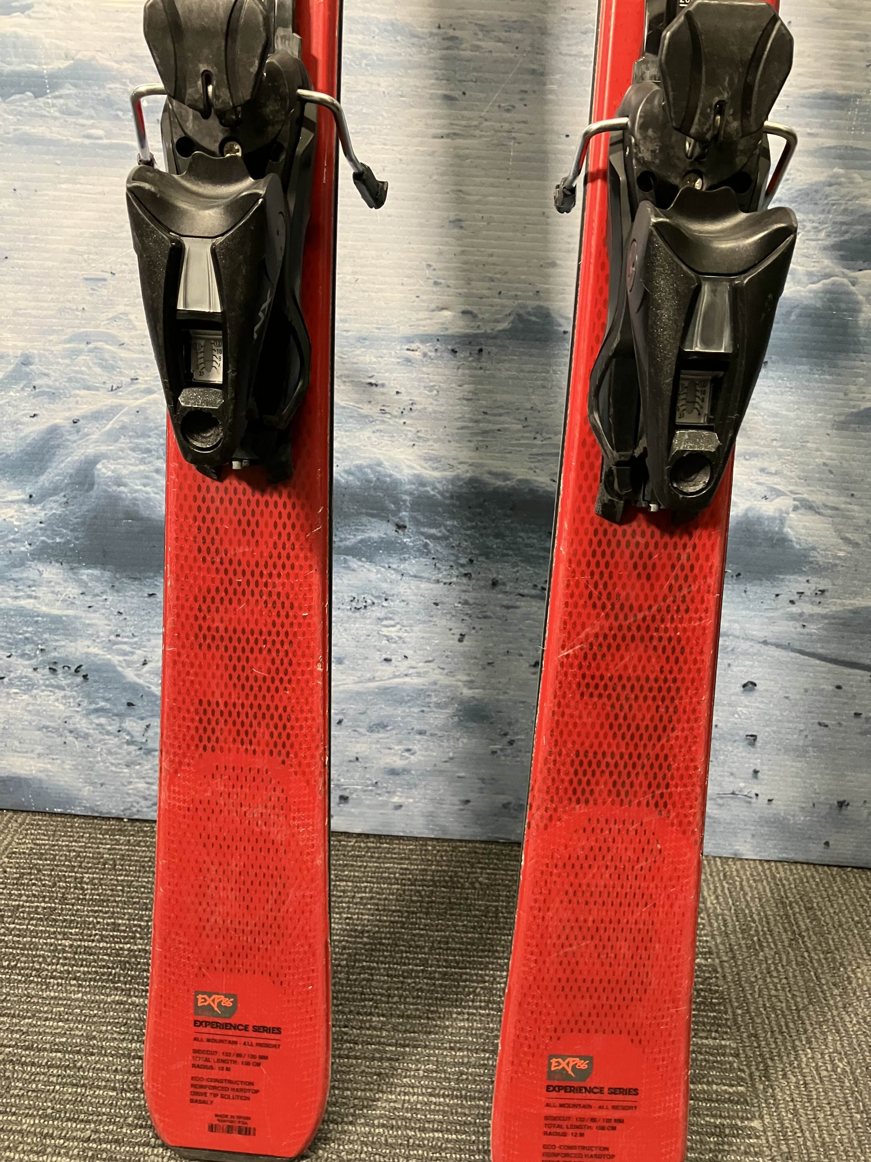 Well Loved Rossignol  Exp 86 Men's Ski w/ Look Nx 12 Demo Bindings - 158CM