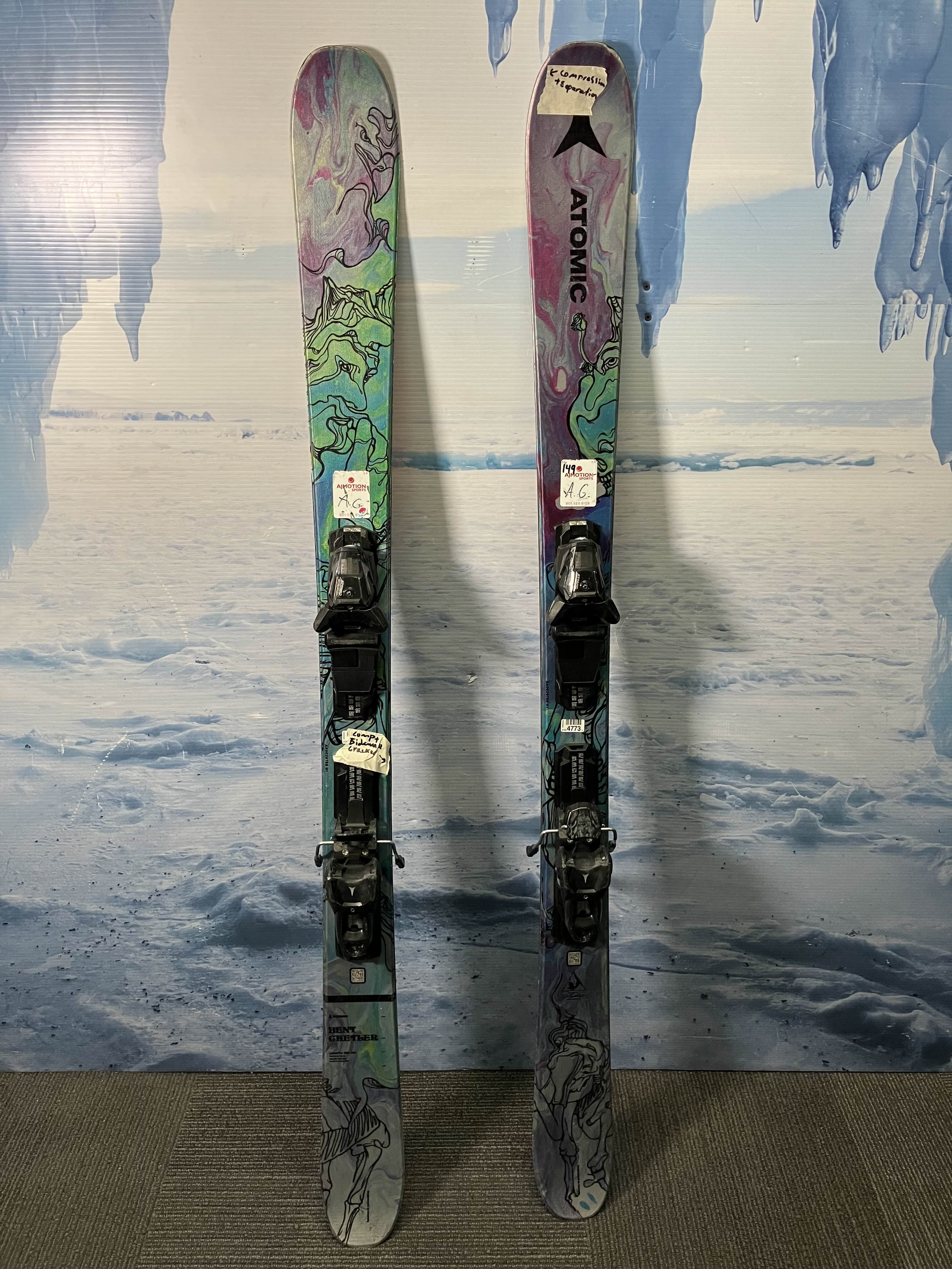 Well Loved Atomic Bent Chetler 153 Men's Ski w/ Atomic M 10 Demo Bindings - 153CM