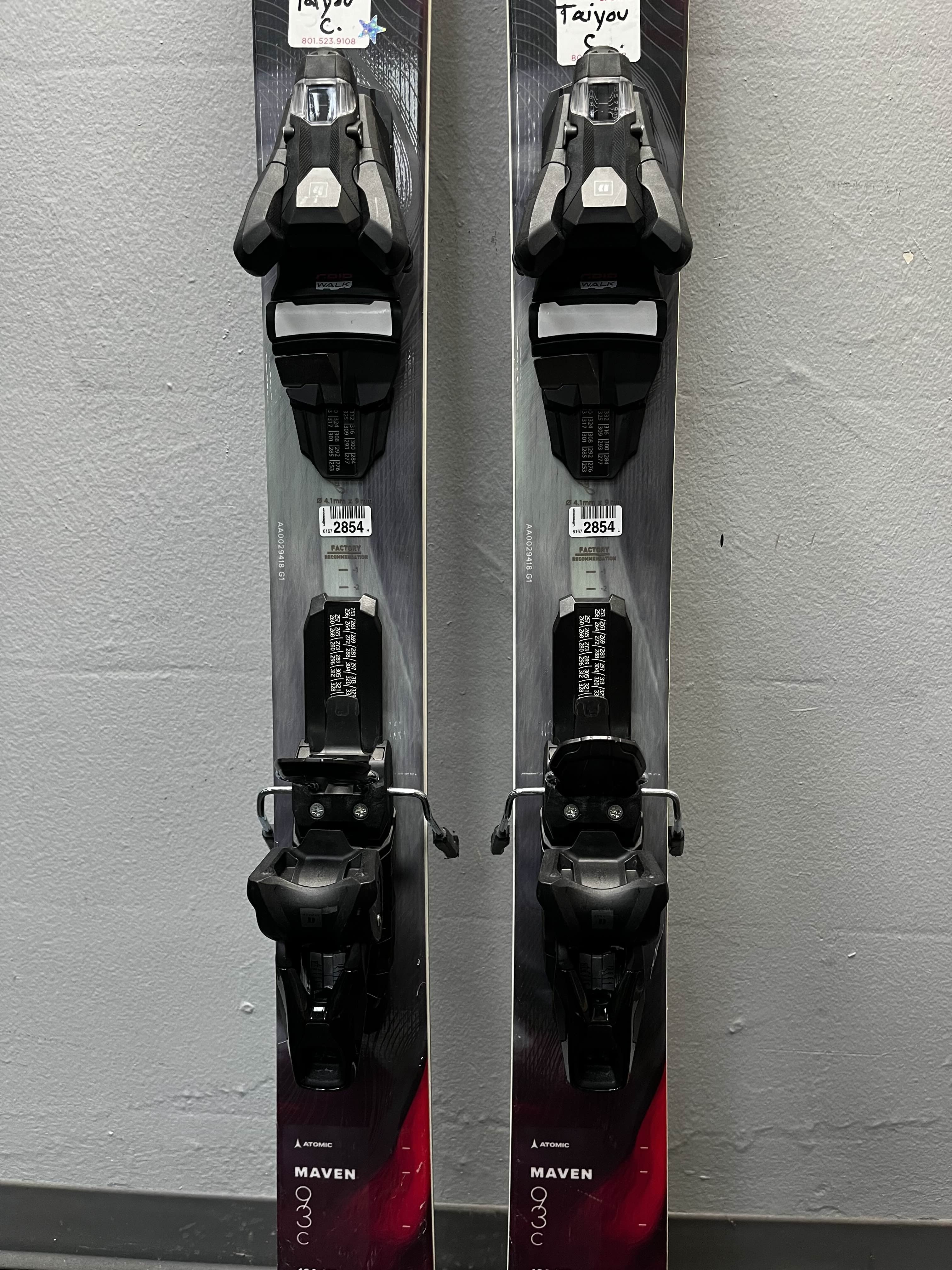 Used Atomic Maven 93 C 164cm Skis w/ Armada Strive 11 Demo Binding