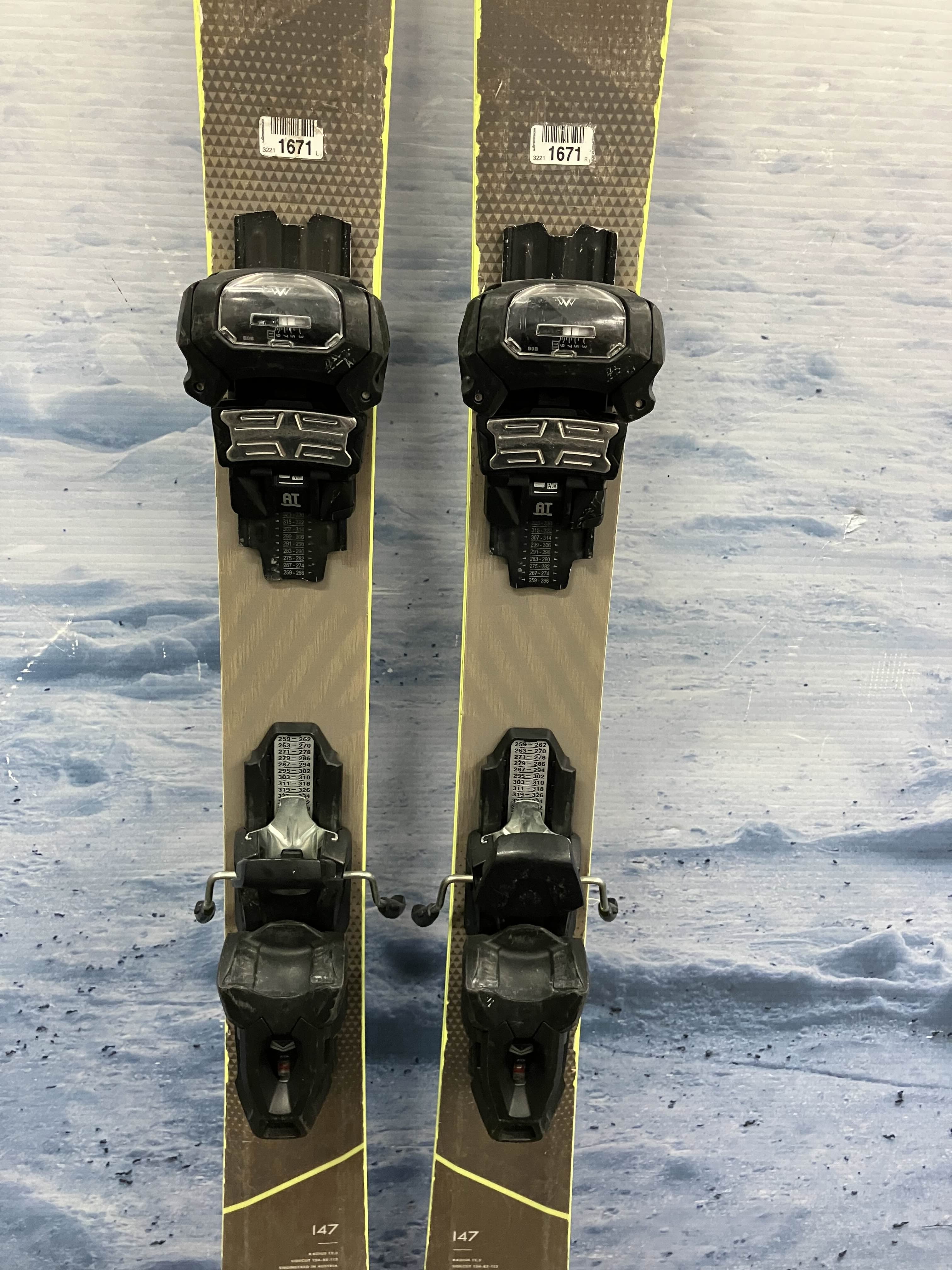 Used Fischer 147cm MY Pro MT 86 Skis w/ Attack 11 Bindings