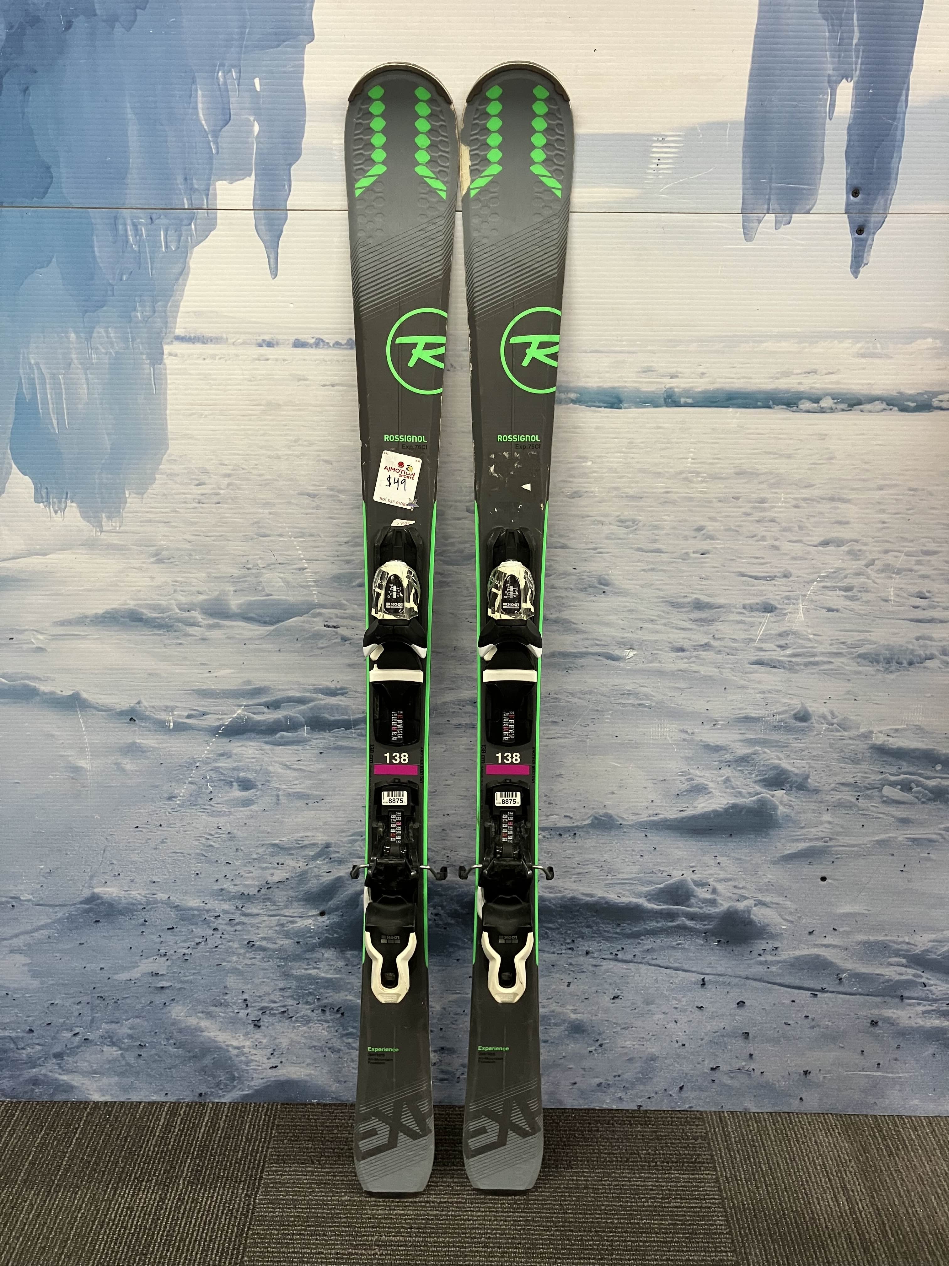 Used Rossignol Experience 76Cl 138cm Skis w/ Look 10 Bindings