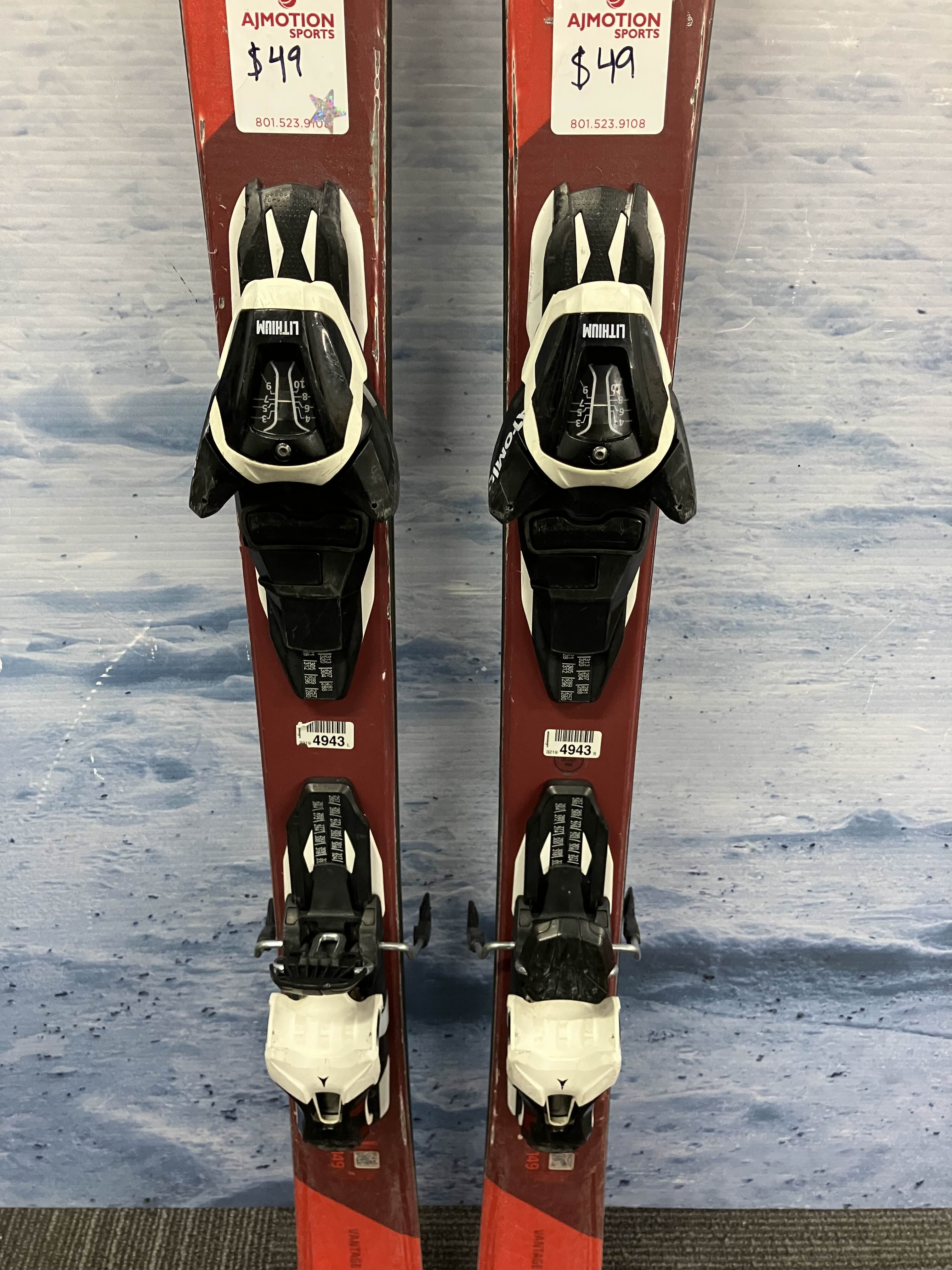 Used Atomic Vantage X 75 149cm Skis w/ Lithium 10 Bindings