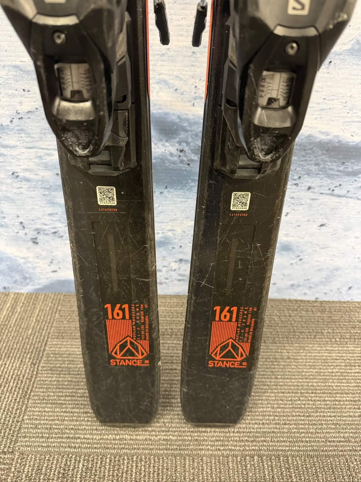 Used 2022 Salomon Stance 80 161cm Skis w/Salomon M11 Bindings