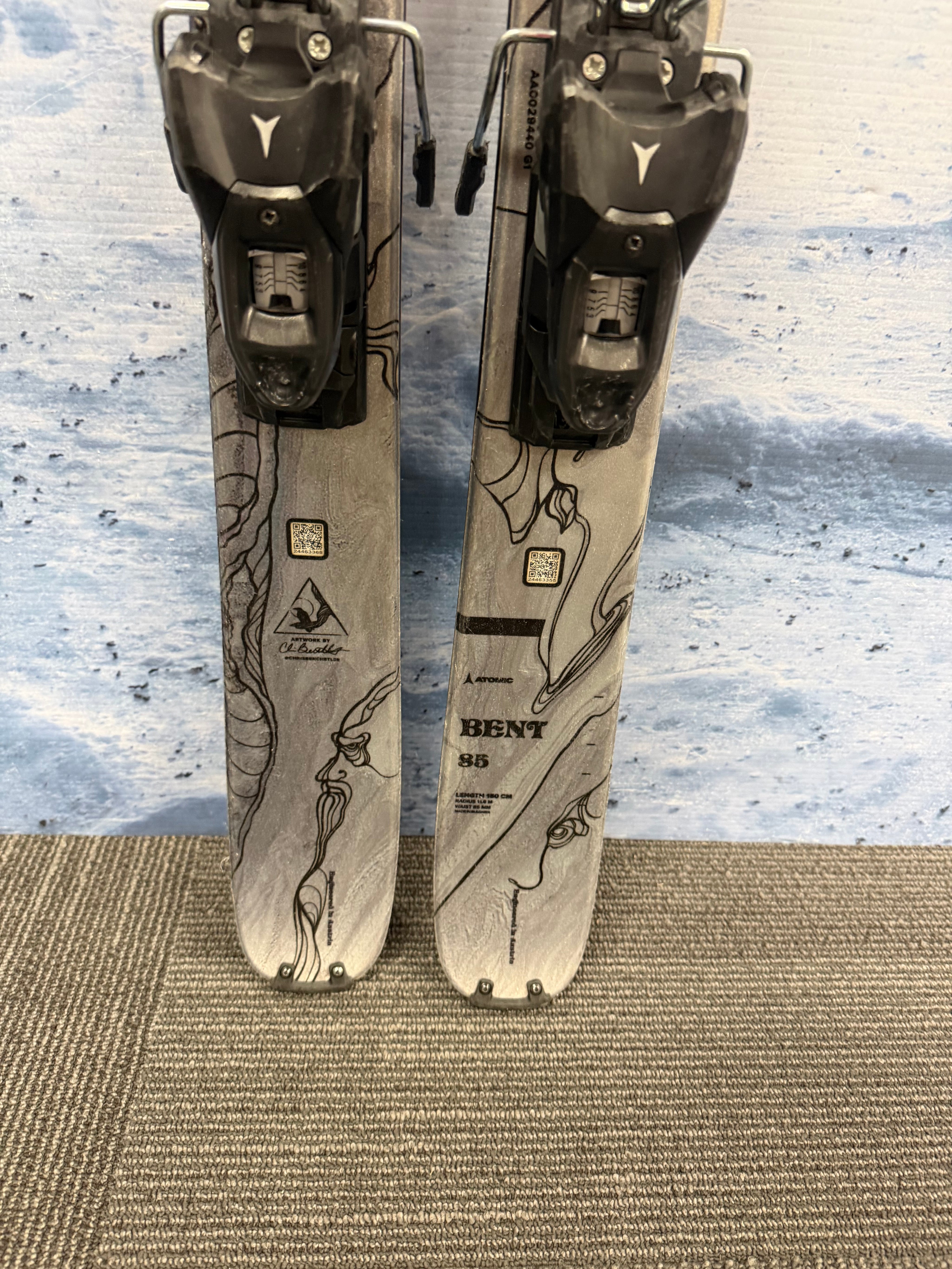 Used Atomic Bent Chetler 85 150cm Skis w/Atomic M10 Bindings