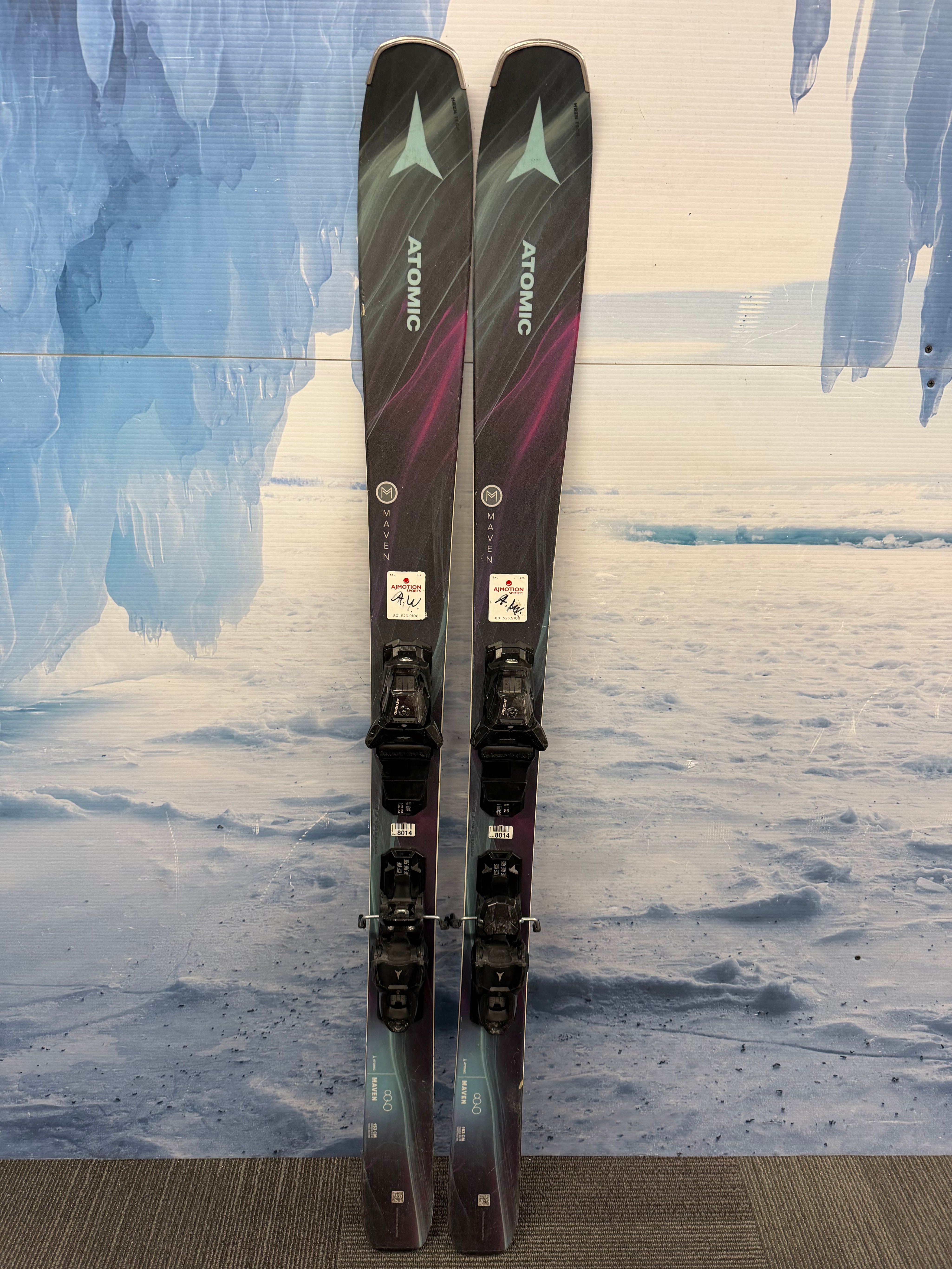 Used Atomic Maven 86R 153cm Skis w/Atomic M10 Bindings