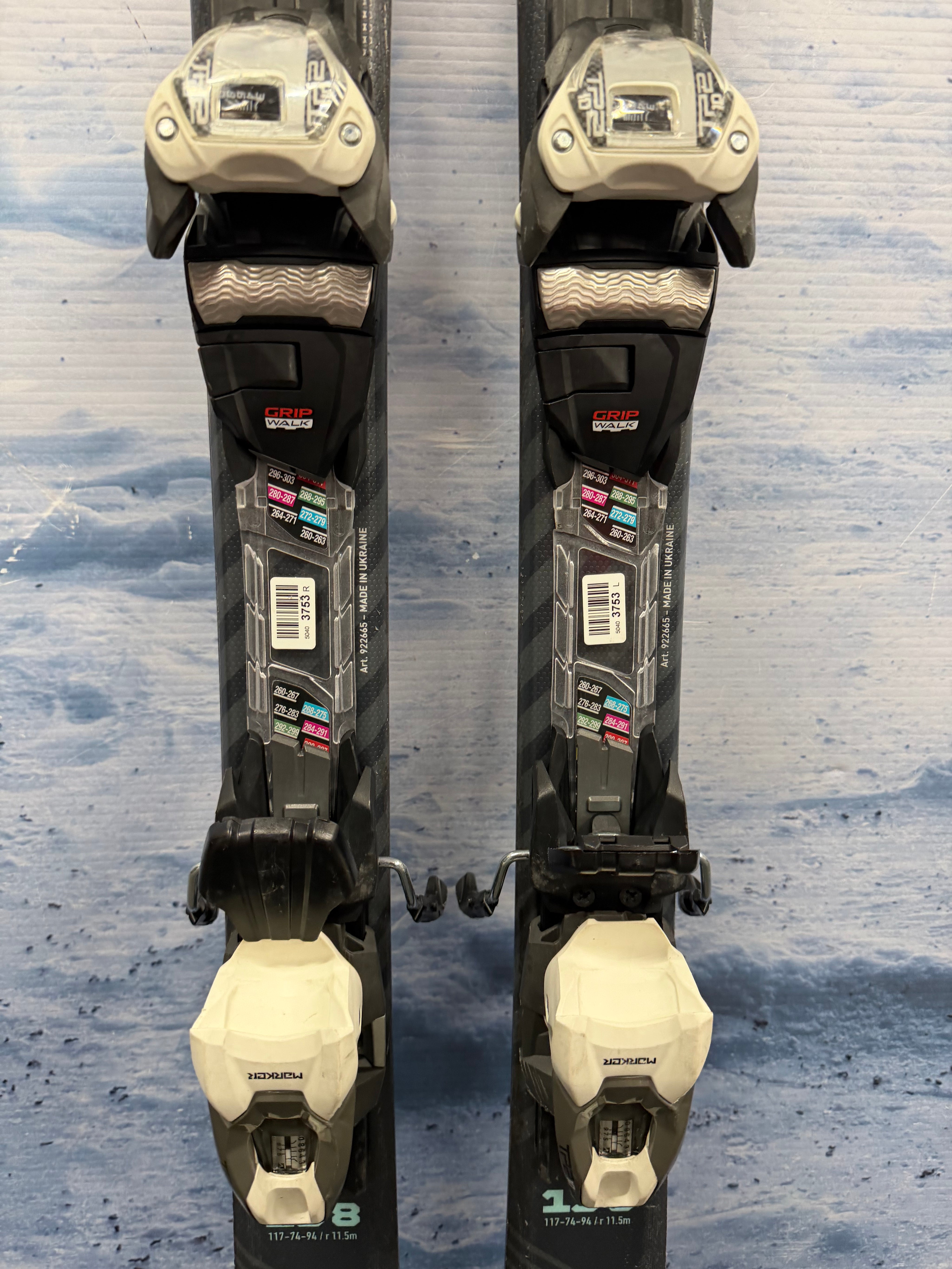 Used Nordica Alldrive 74 W 138cm Skis w/Marker TP2 10 Bindings