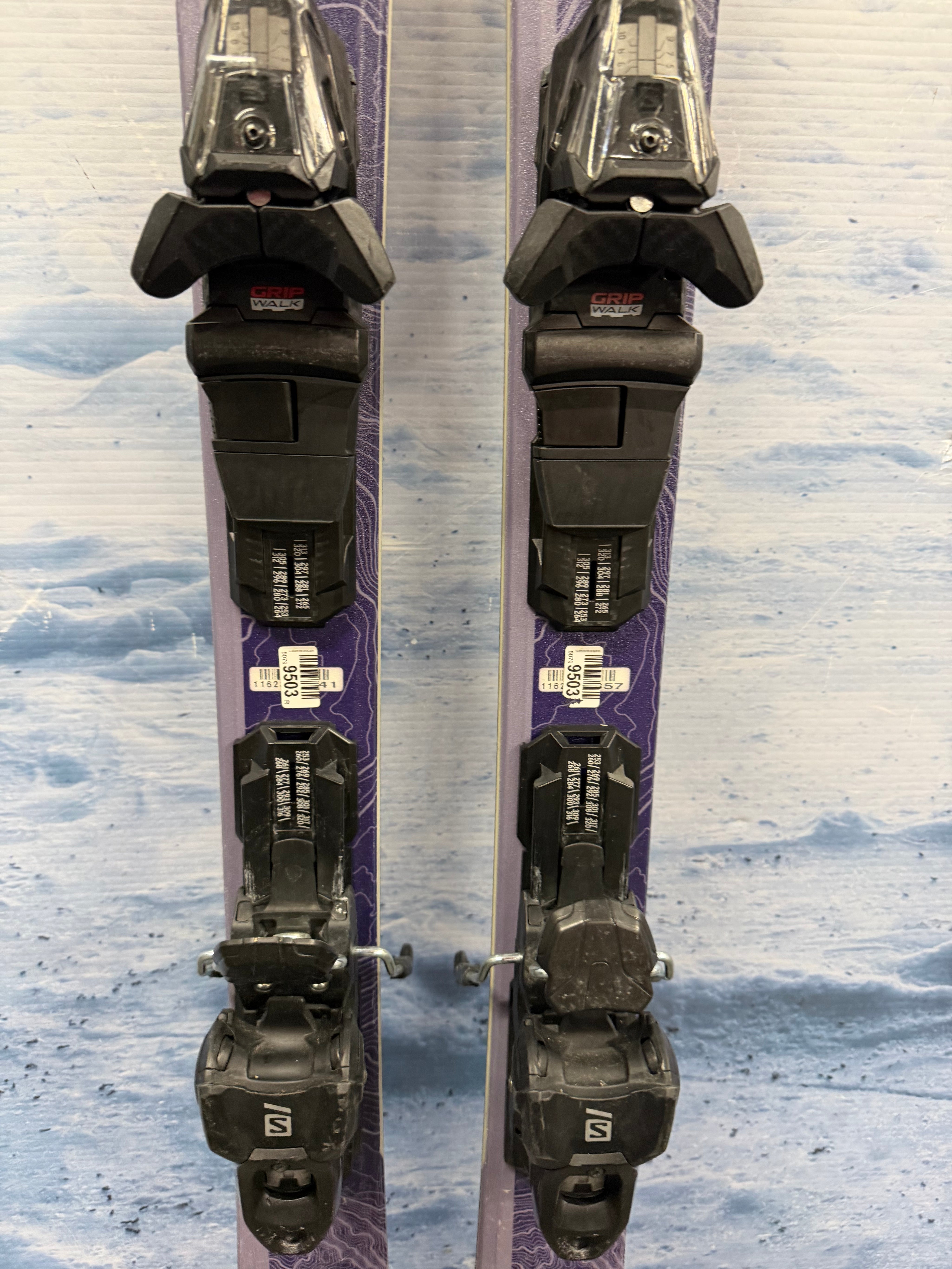 Used Salomon Distance 76 W 150cm Skis w/ Salomon M10