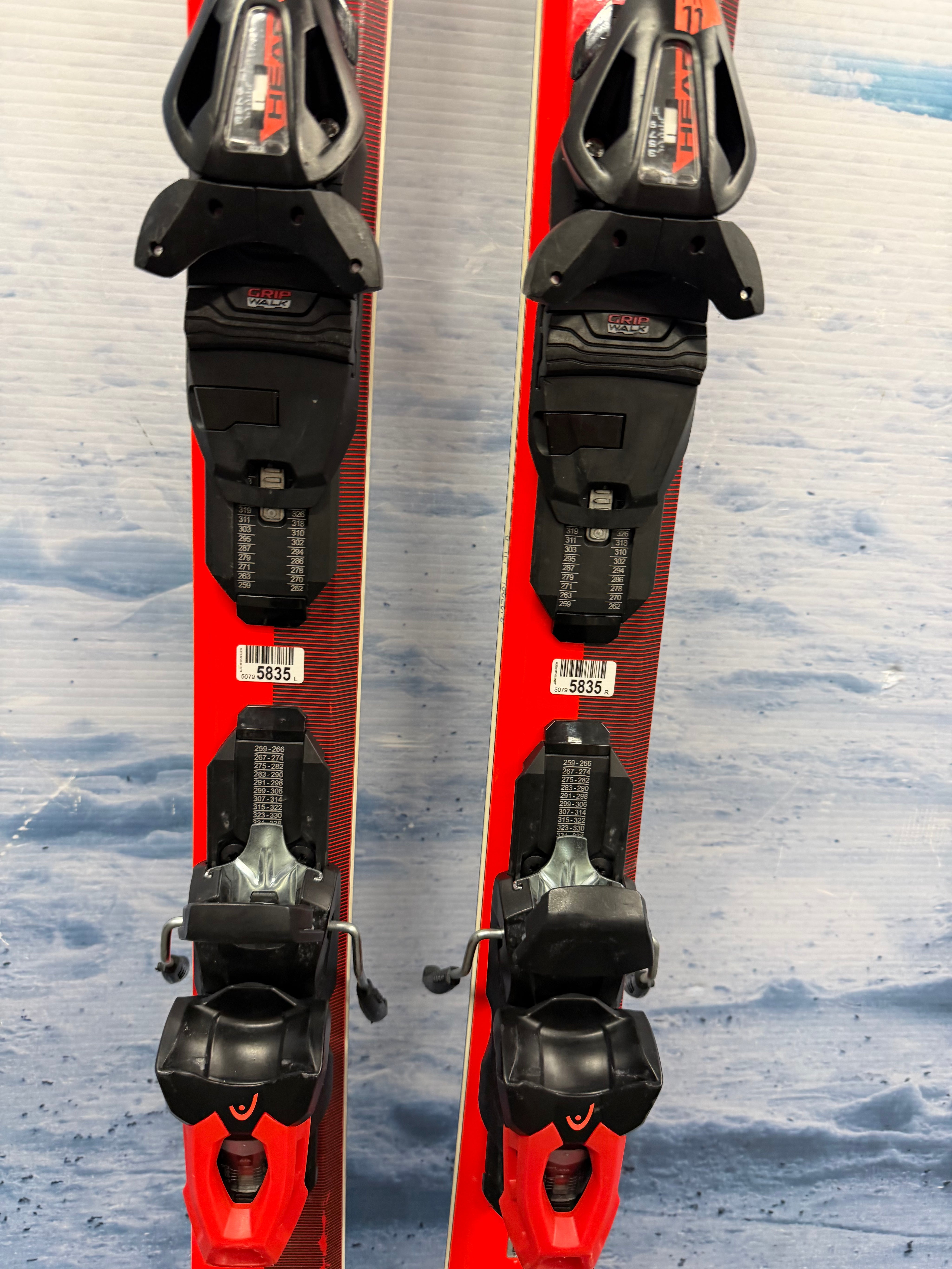 Used Head V-Shape V6 LYT 76 177cm Skis w/Head PR11 Bindings