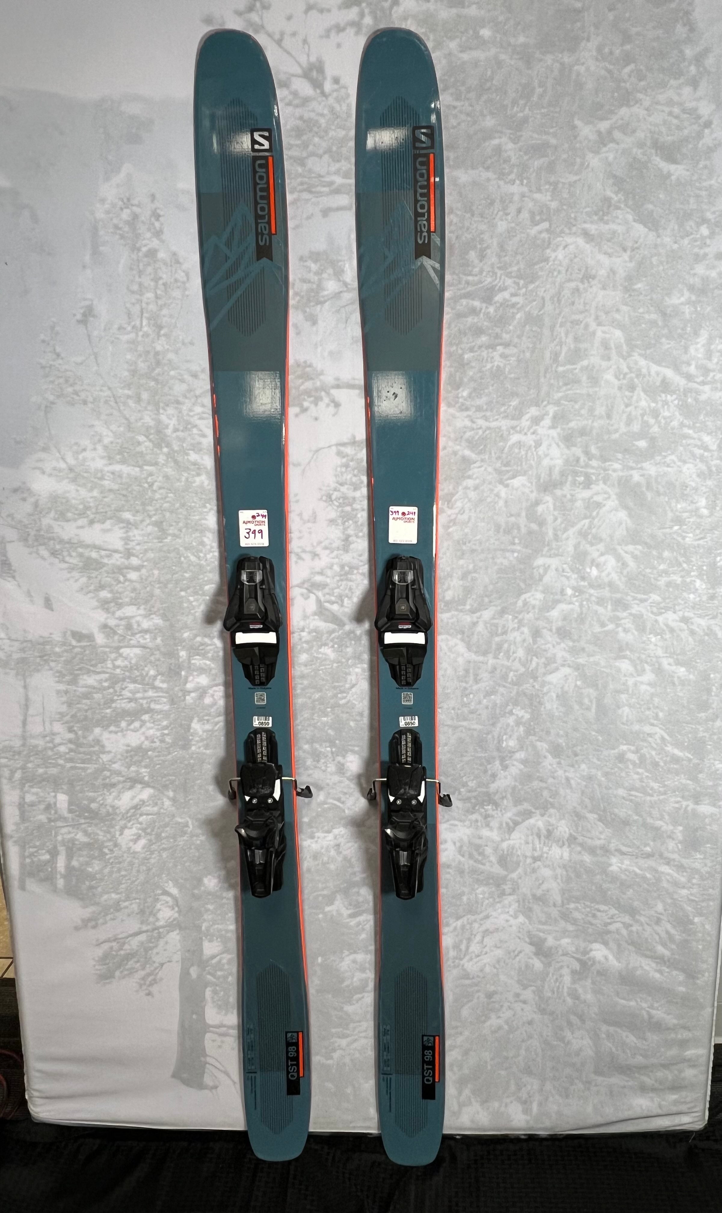 Used 2023 Salomon QST 98 183cm w/ Adjustable Salomon Strive 13 GW binding