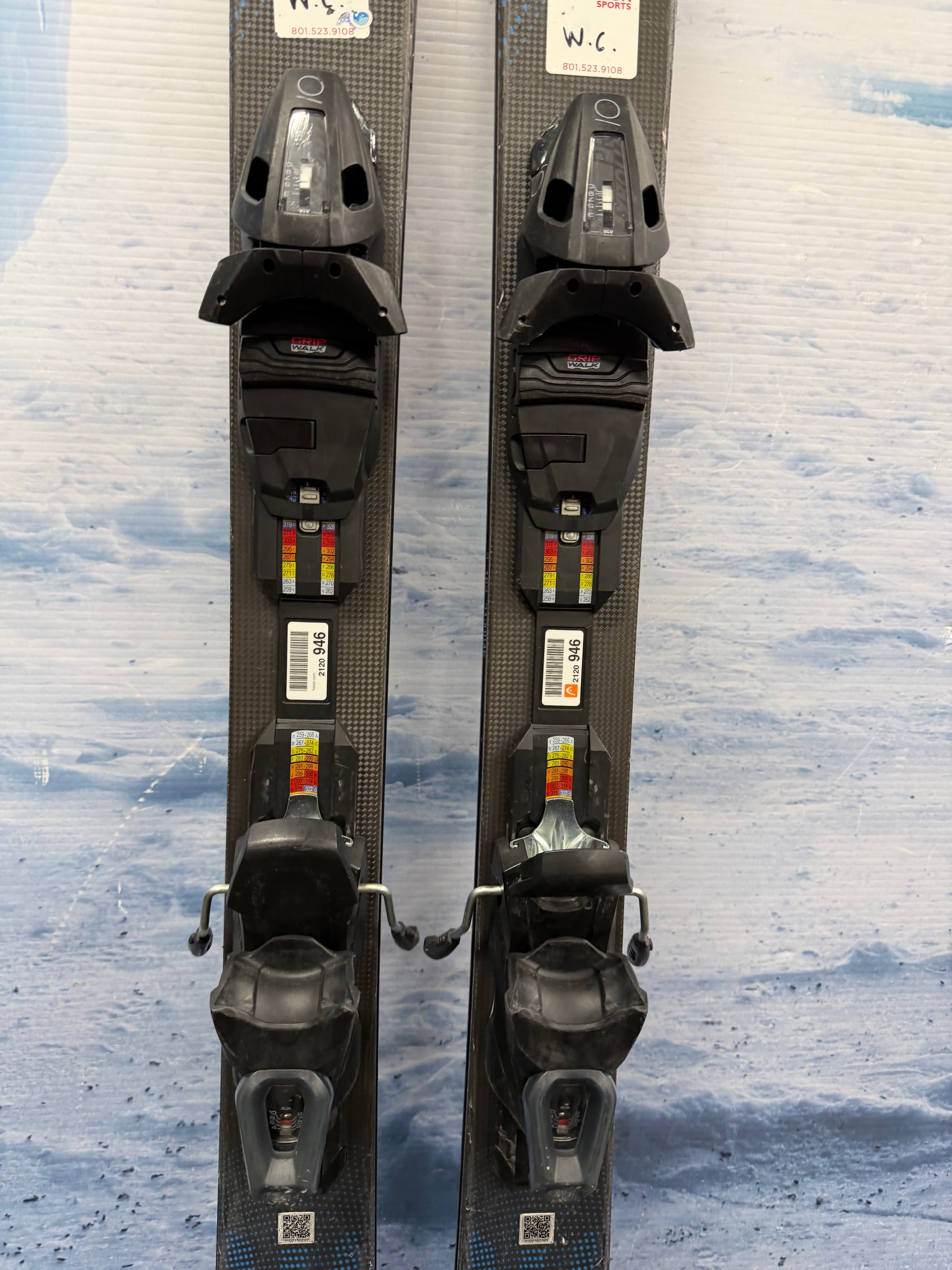 Used Head Kore X-85 R LYT 163cm Skis w/ Tyrol PR10 Bindings