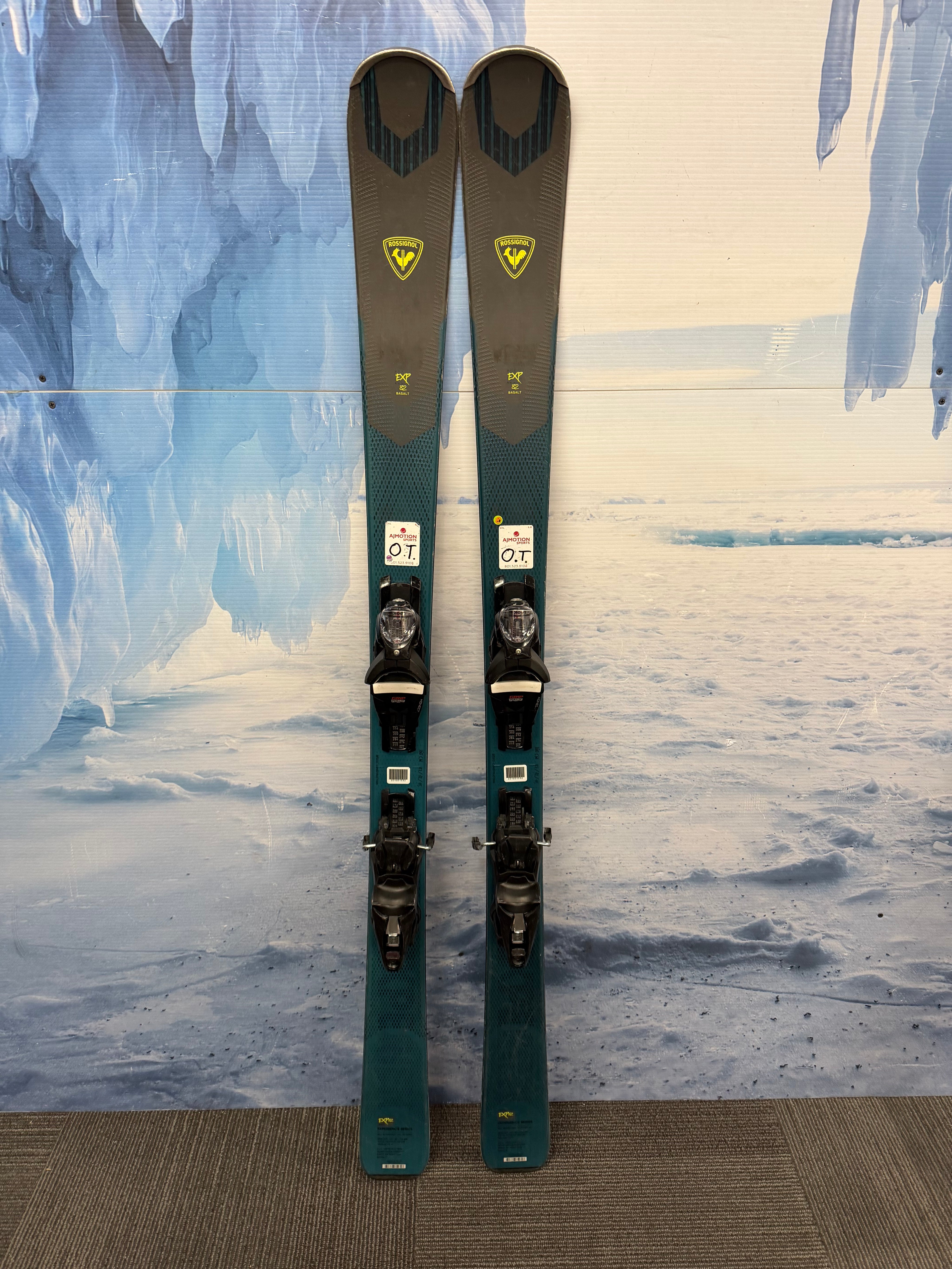Used Rossignol Exp 82 Basalt 160cm Skis w/ Look NX12 Bindings