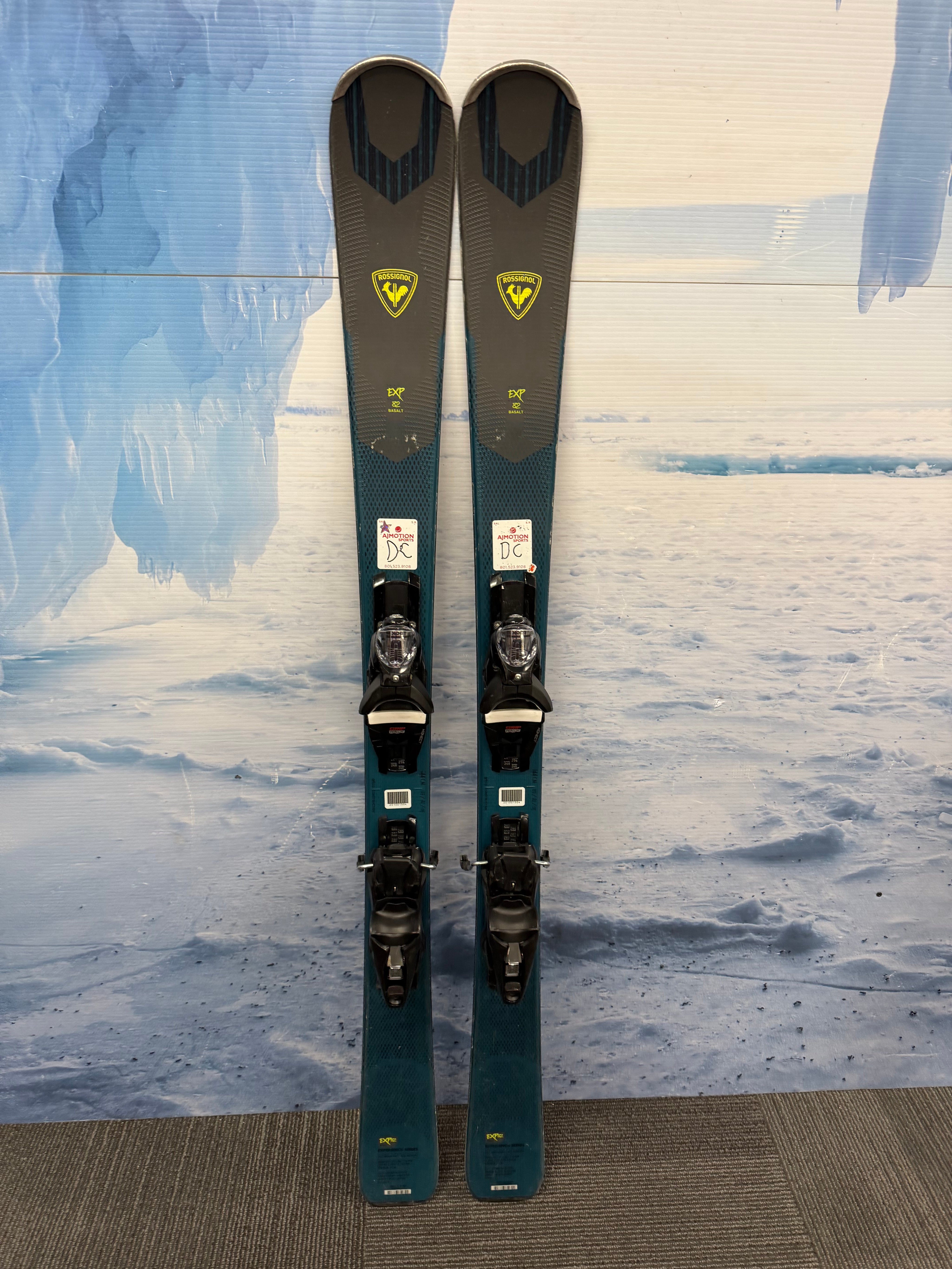 Used Rossignol Exp 82 Basalt 144cm Skis w/ Look NX12 Bindings