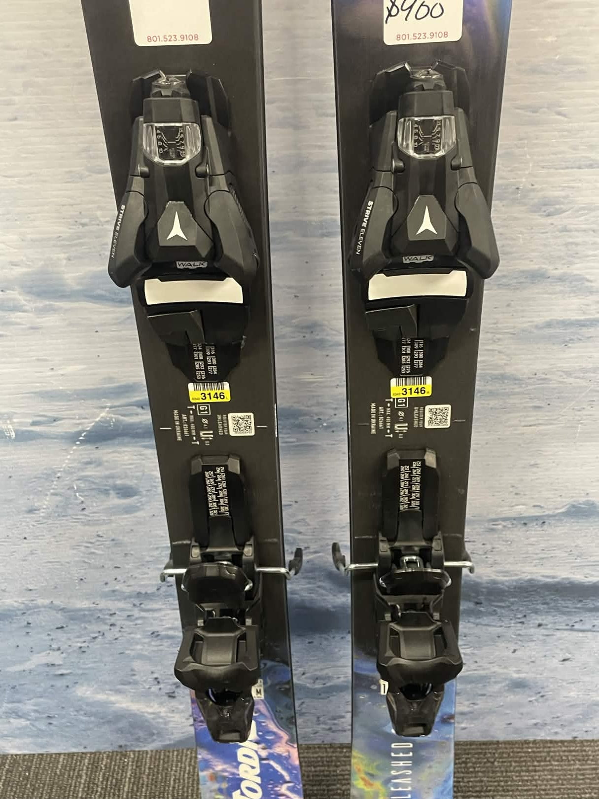 Nordica Unleashed 98CA 156cm Skis w/ Atomic Strive 11 Bindings Like New (2026)