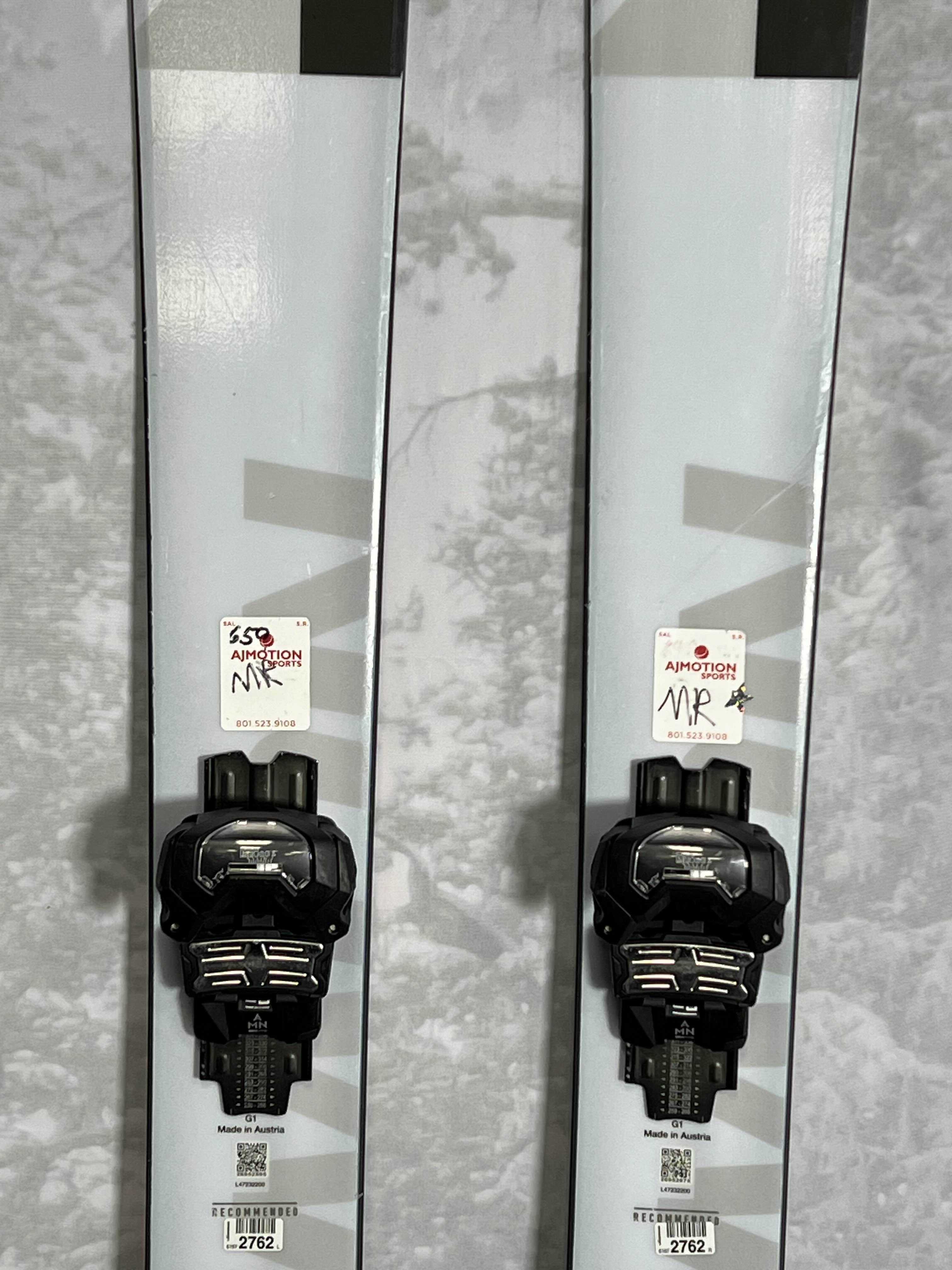 Used Salomon QST Blank 112 186cm Skis 2025 w/ Adjustable Tyrolia Attack 14 binding